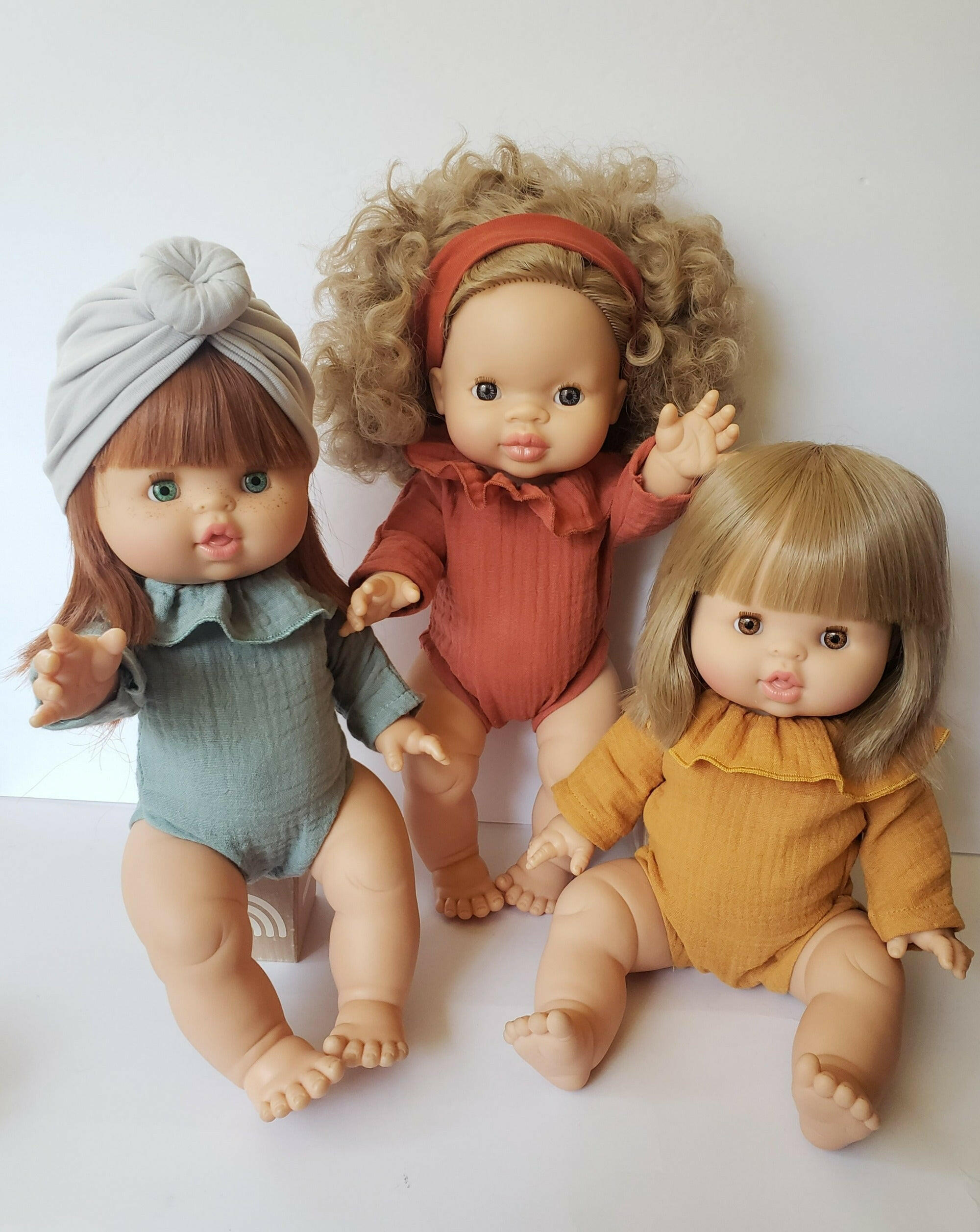 Ruffle Long Sleeve Romper Doll Clothing Little Wonder & Co.