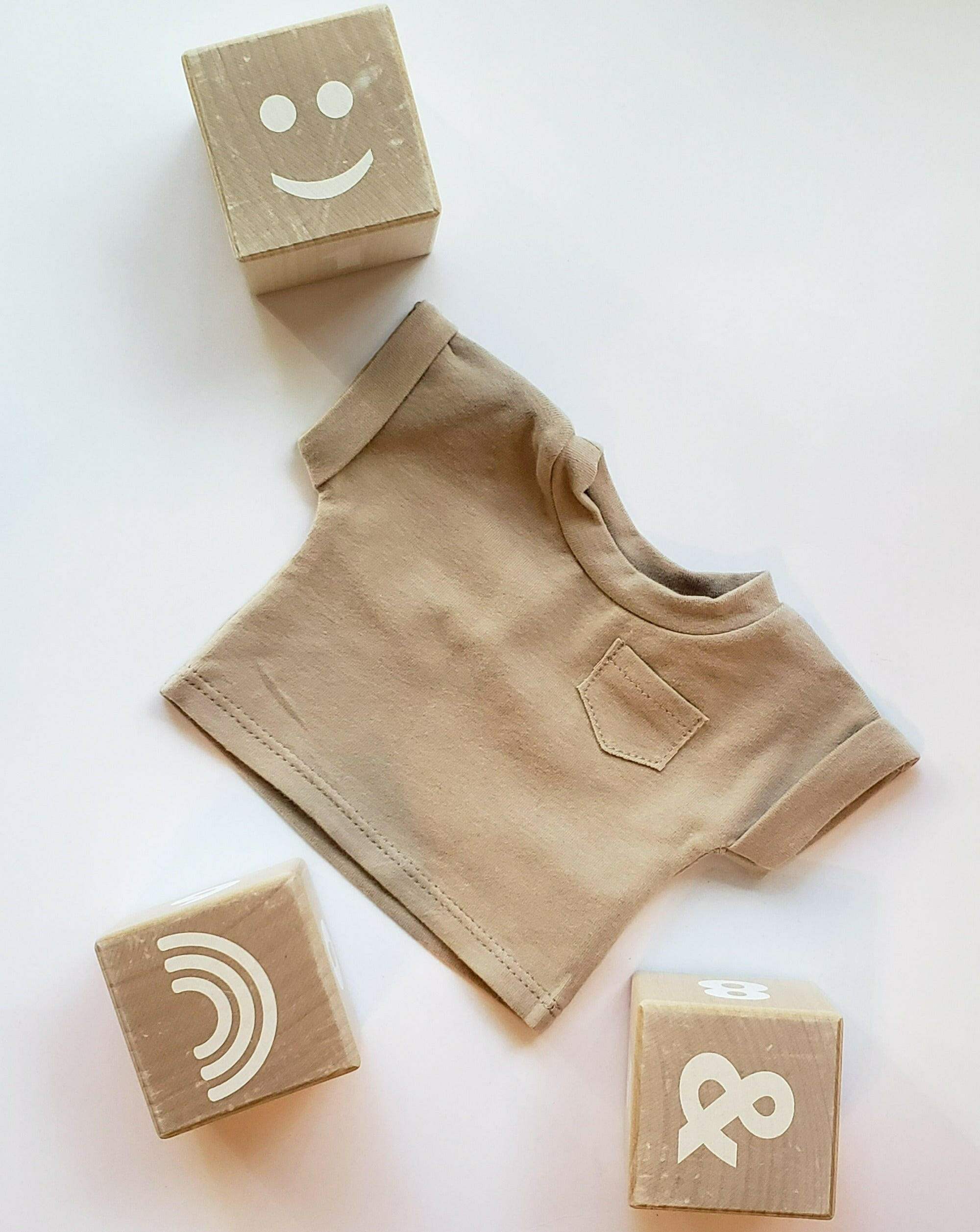 Baby Doll T-Shirt Doll Clothing Little Wonder & Co. Cappuccino