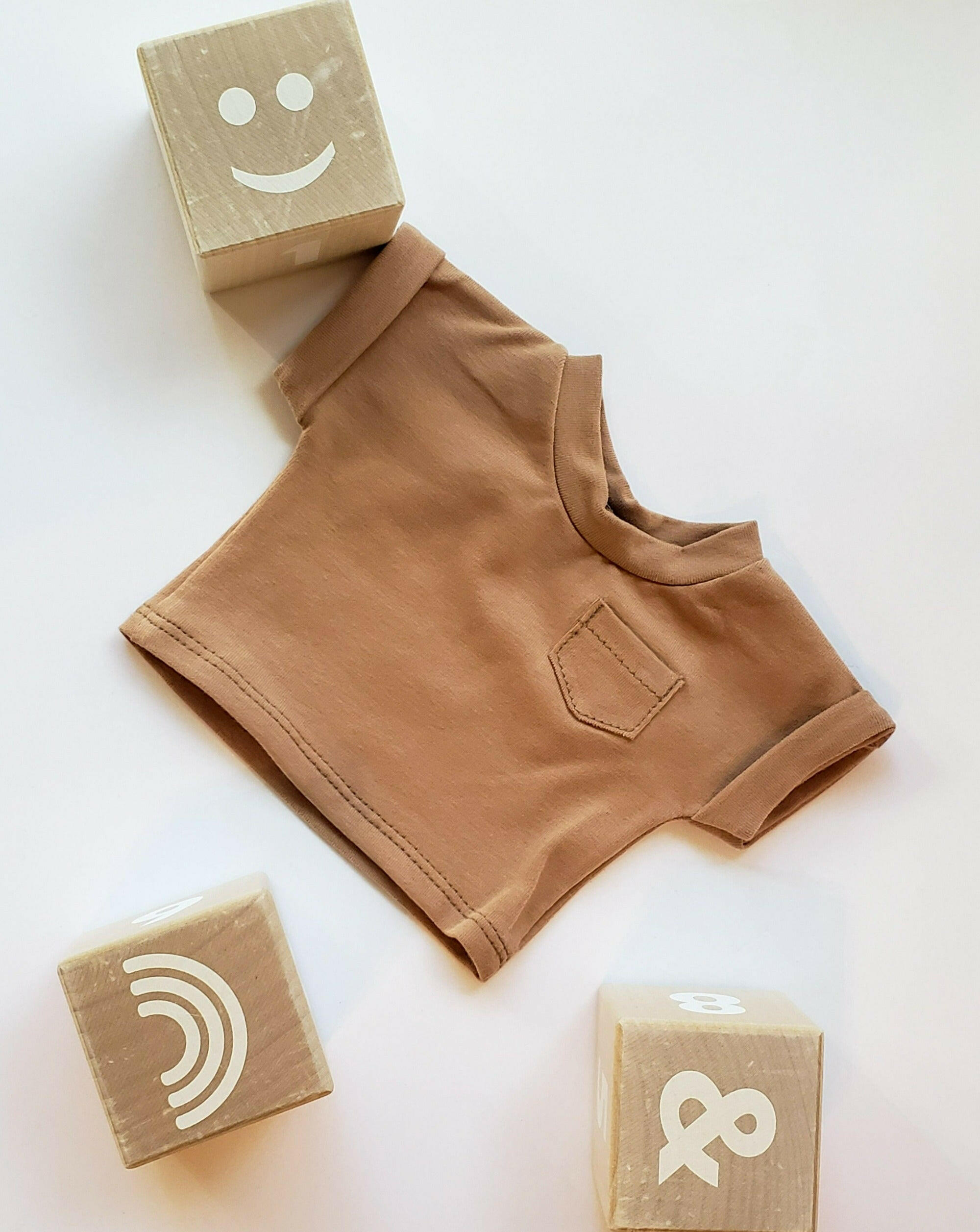 Baby Doll T-Shirt Doll Clothing Little Wonder & Co. Mocha