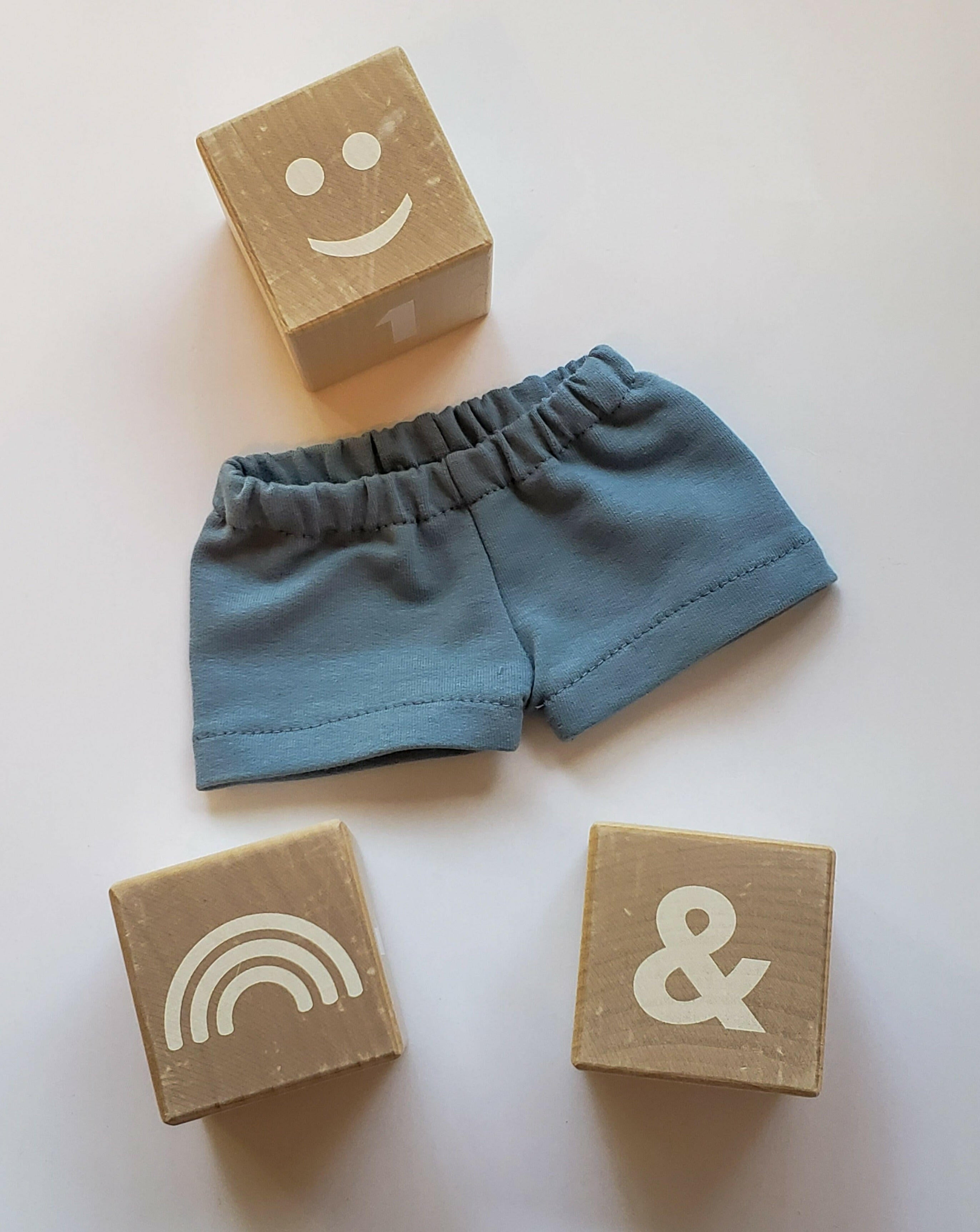 Baby Doll Cotton Shorts Doll Clothing Little Wonder & Co. Vintage Blue
