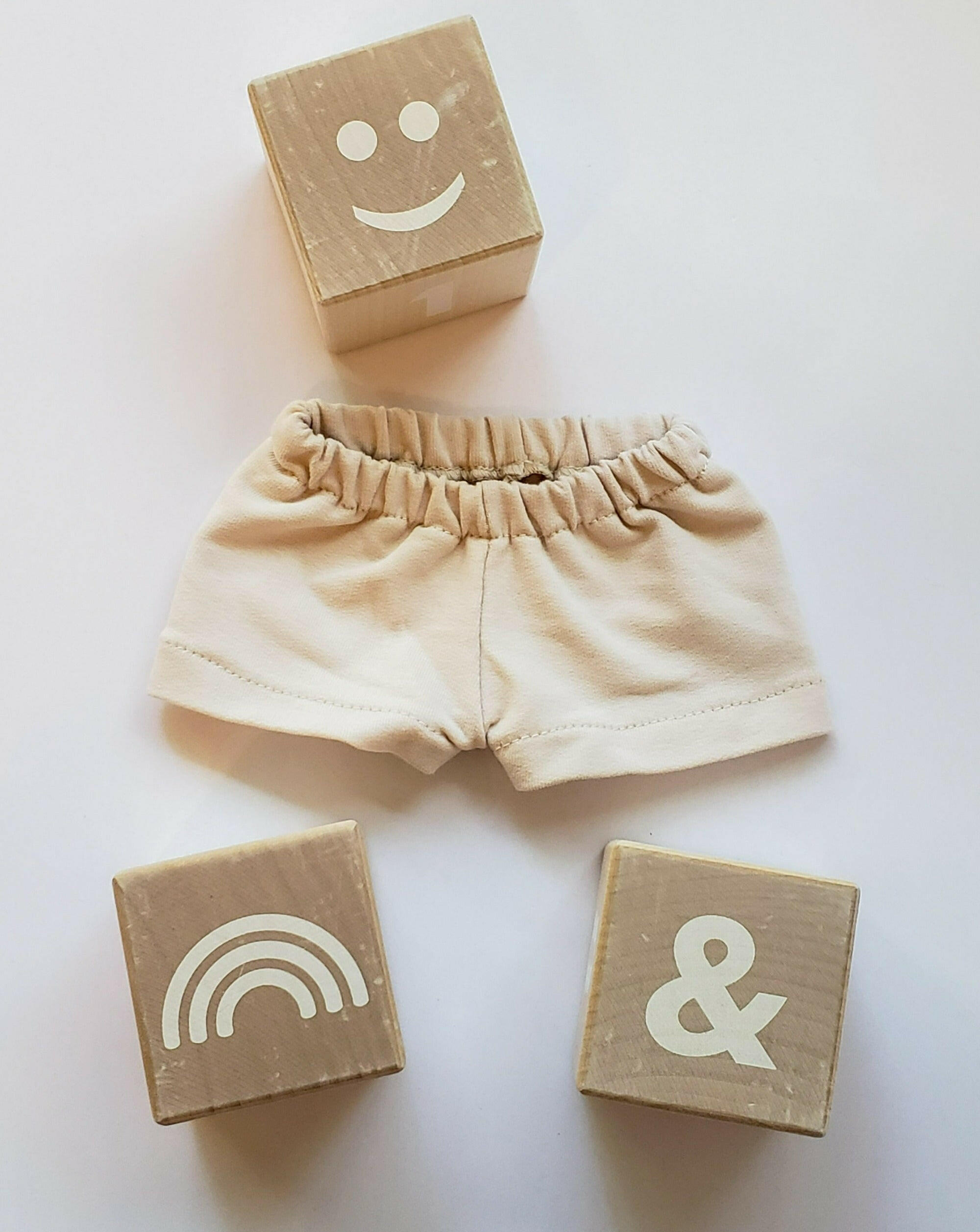 Baby Doll Cotton Shorts Doll Clothing Little Wonder & Co. Cream
