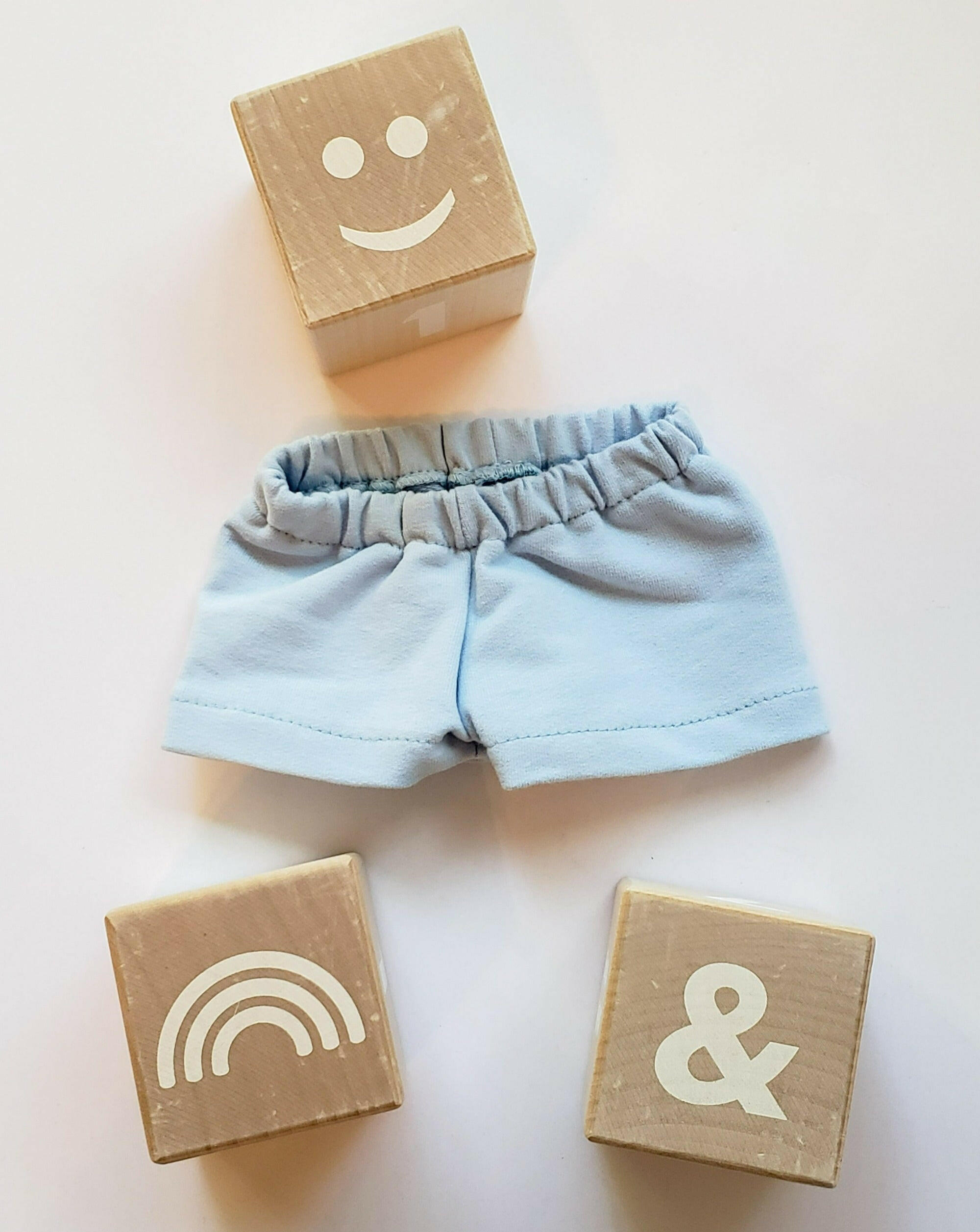 Baby Doll Cotton Shorts Doll Clothing Little Wonder & Co. Sky