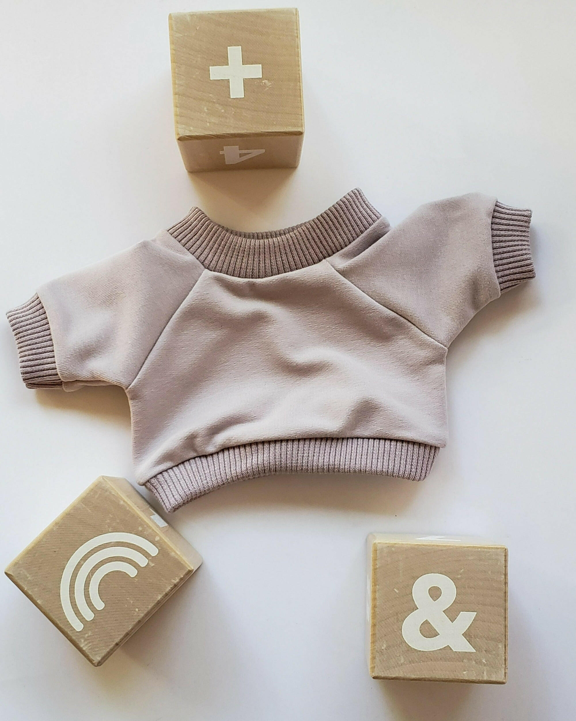 Baby Doll Cotton Sweatshirt Doll Clothing Little Wonder & Co. Ash