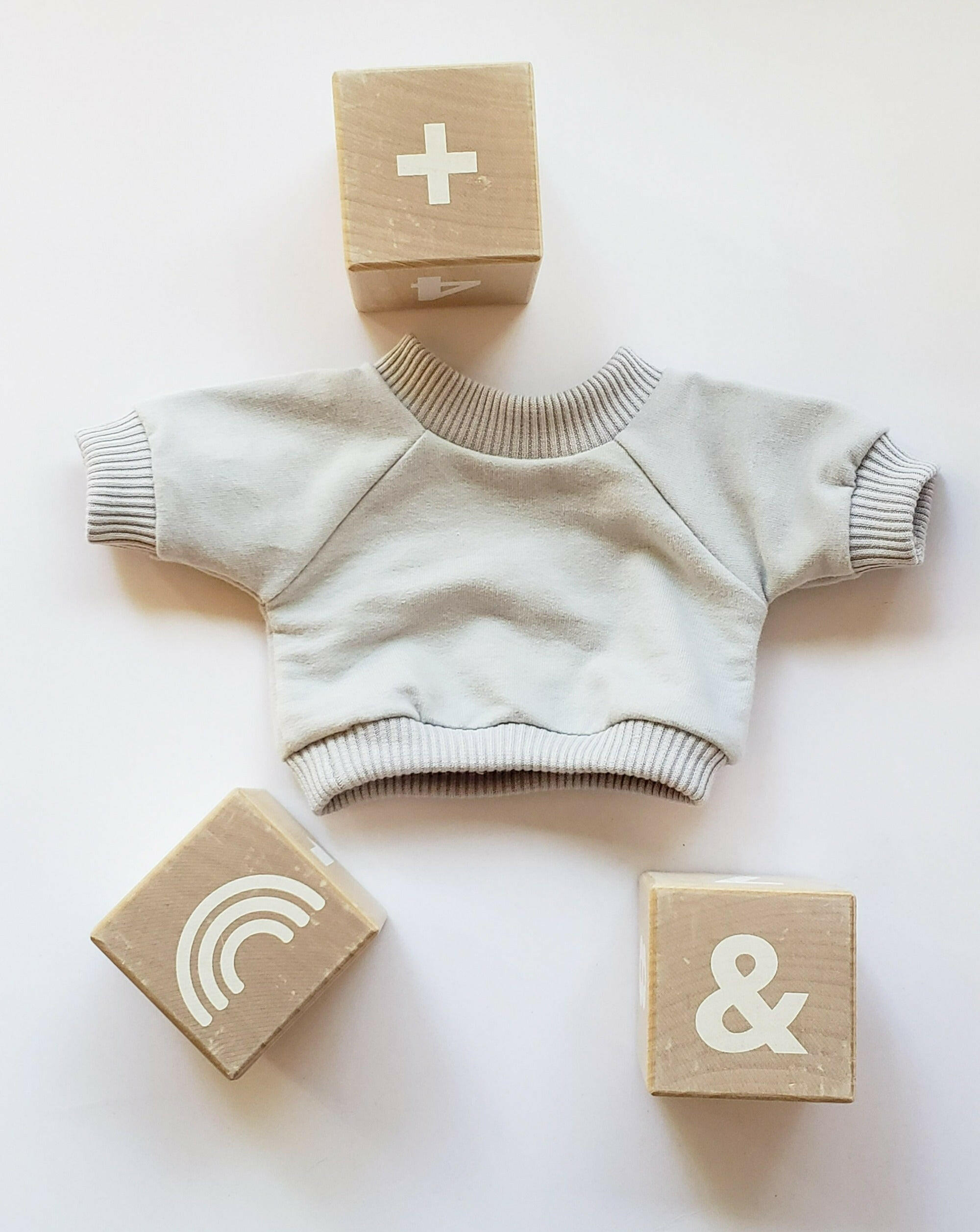 Baby Doll Cotton Sweatshirt Doll Clothing Little Wonder & Co. Haze