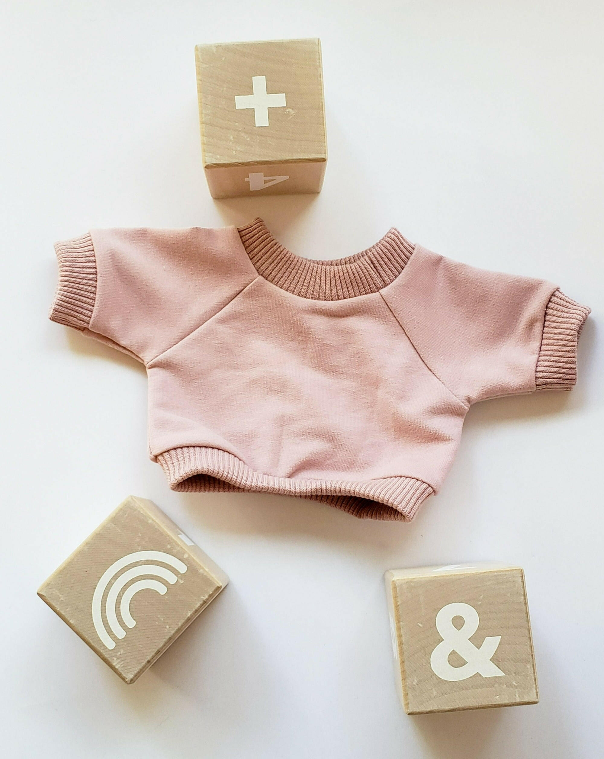 Baby Doll Cotton Sweatshirt Doll Clothing Little Wonder & Co. Tea Rose