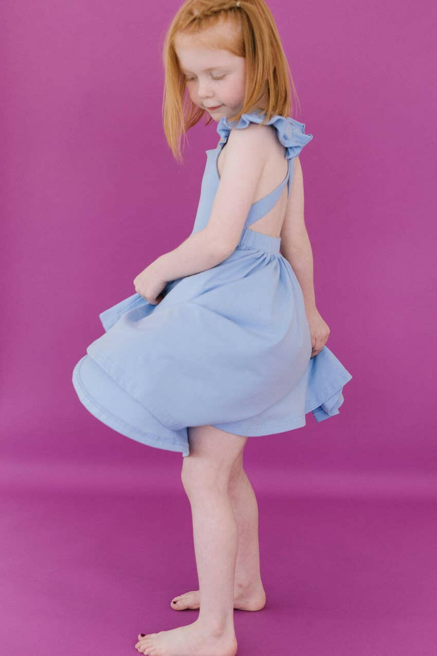 Rosita Dress in Baby Blue Ollie Jay
