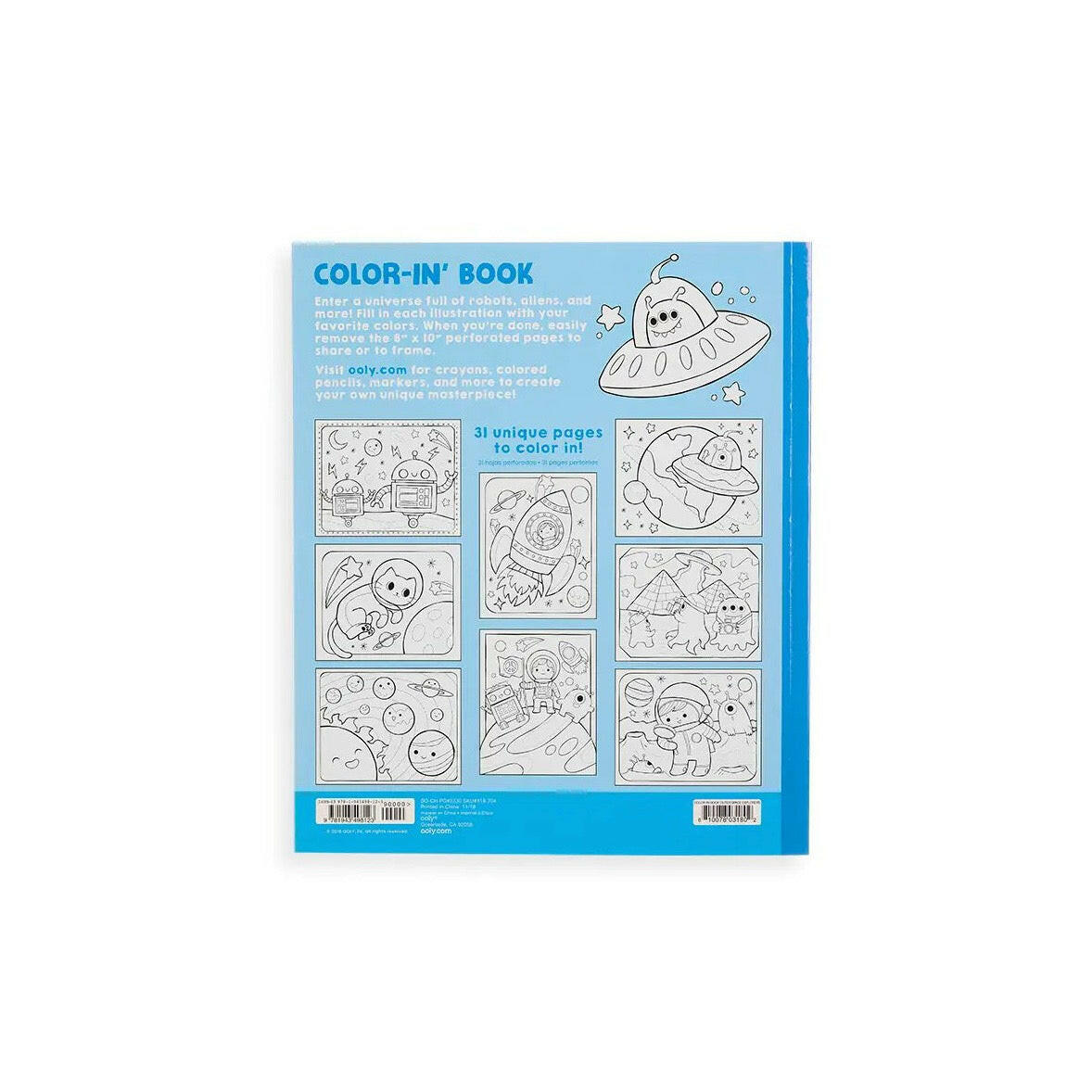 Color-in Book - Outer Space Explorers Art Supplies OOLY - Art & School Supplies