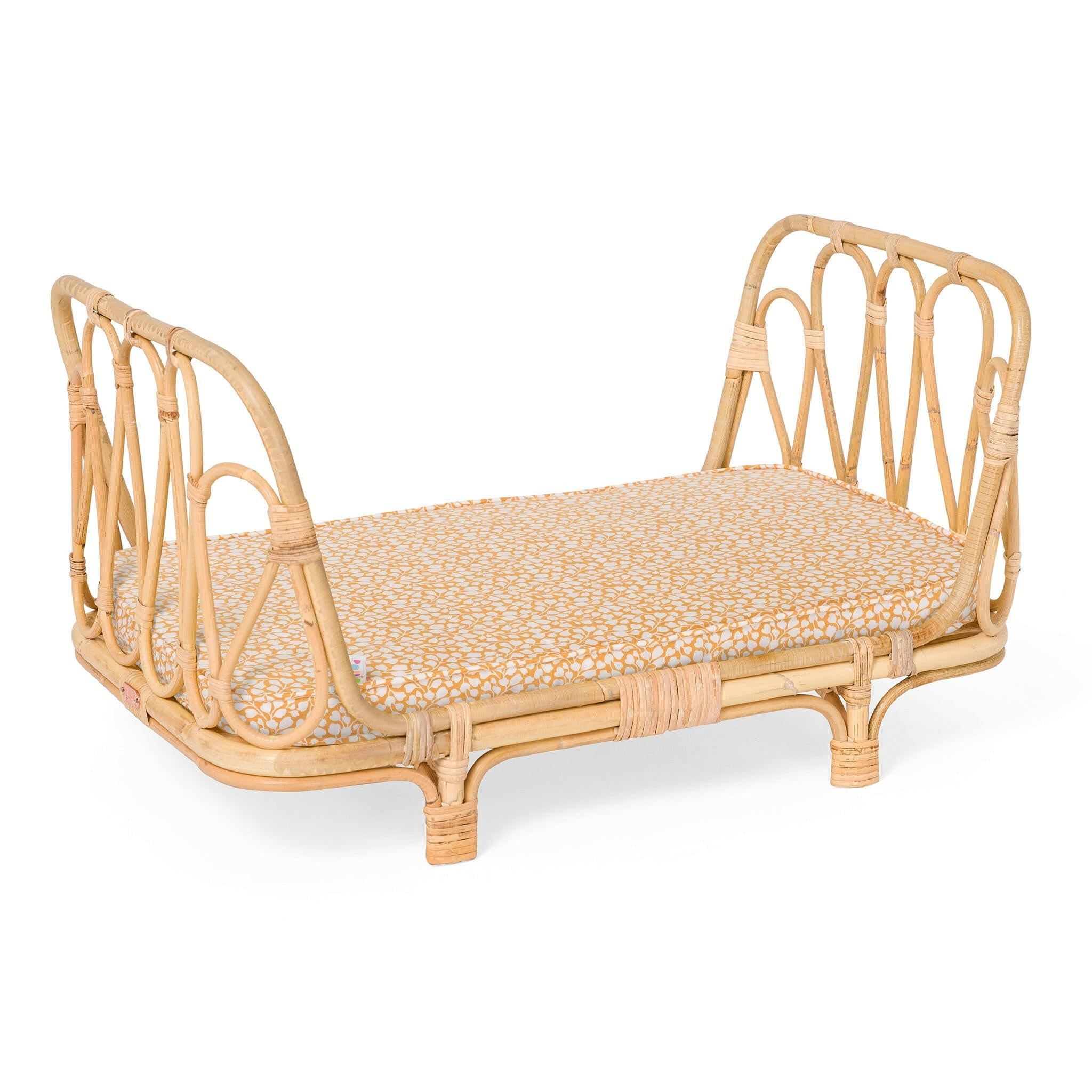 Rattan Doll Bed Signature Collection Toys Poppie Toys Gold Leaves