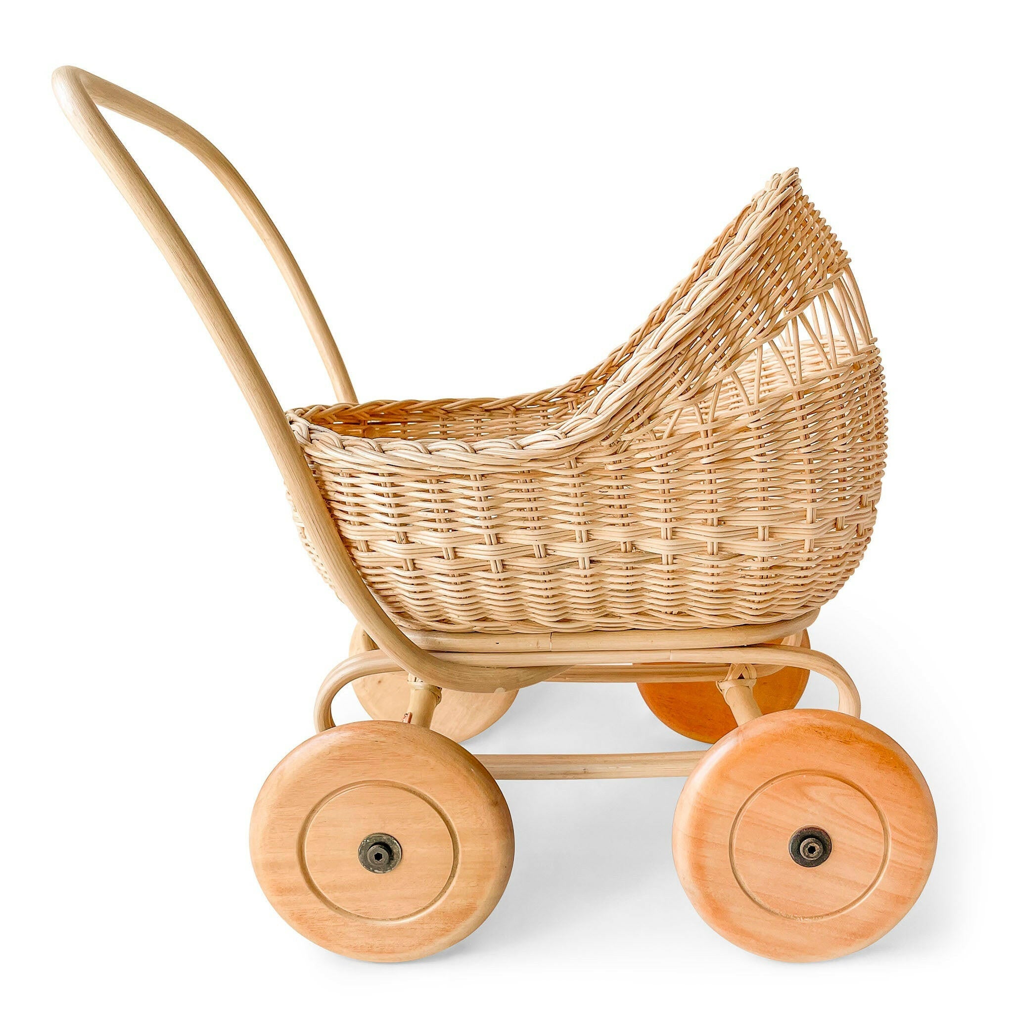 Rattan Doll Pram Poppie Toys