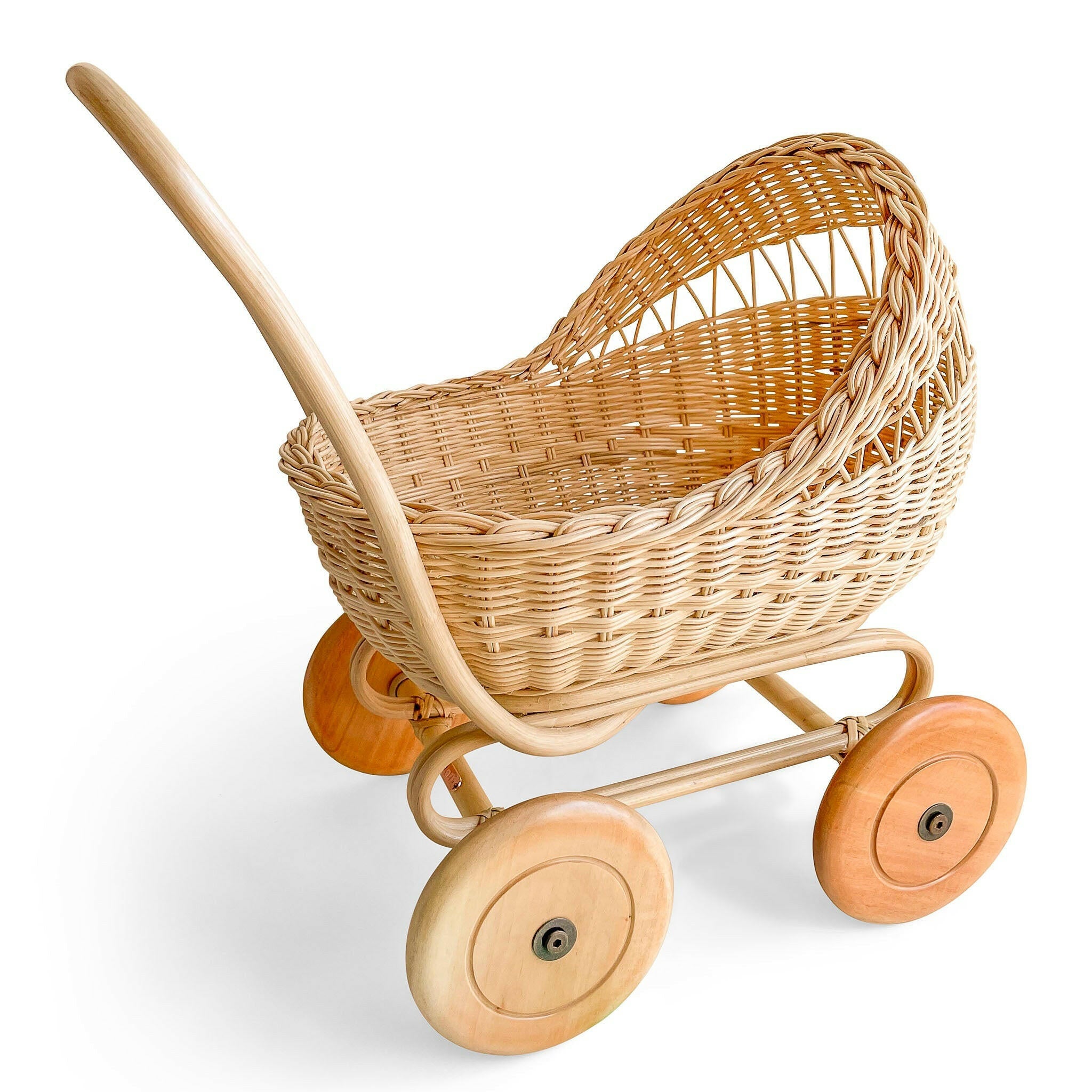 Rattan Doll Pram Poppie Toys