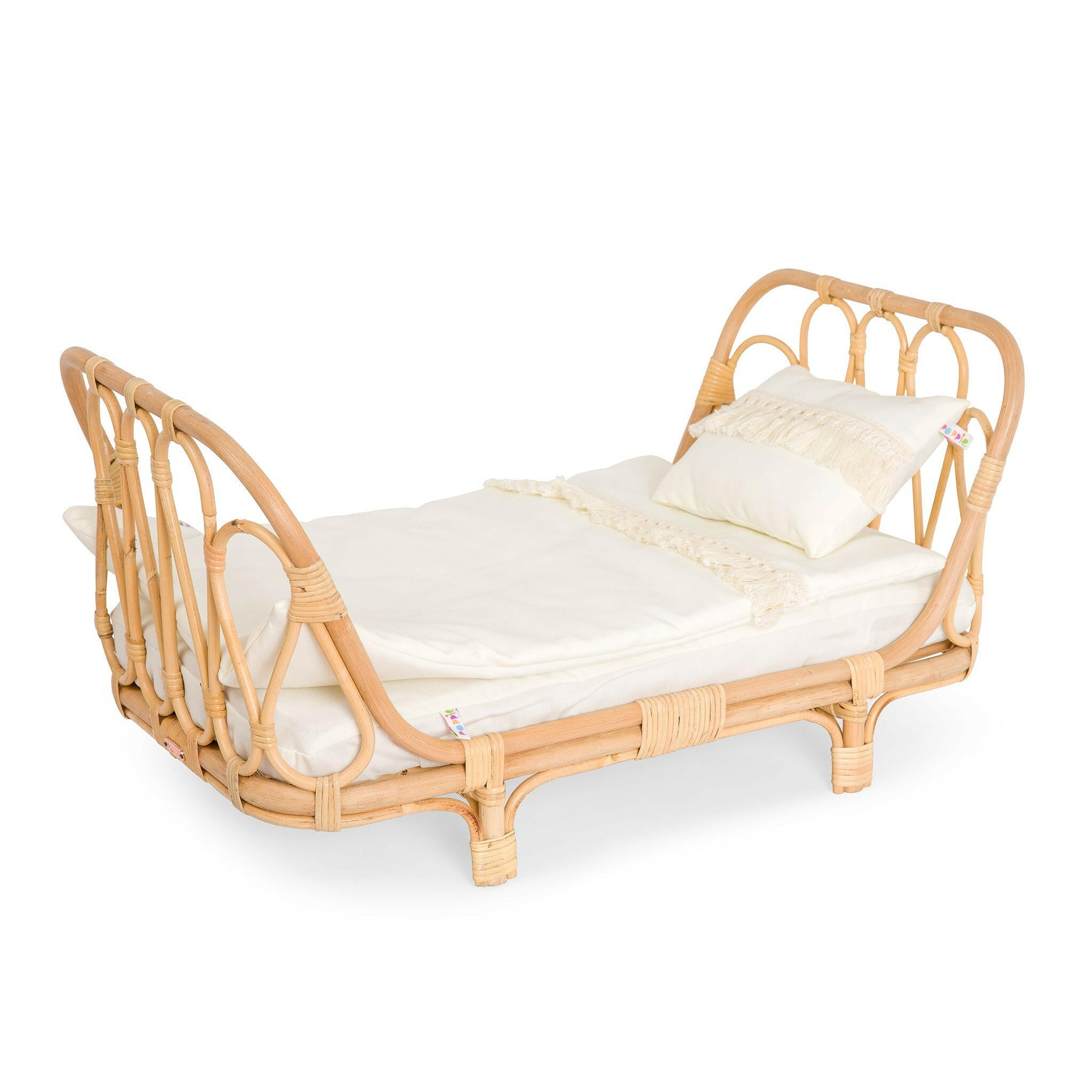 Doll Duvet and Pillow Set Classic Collection Poppie Toys White Fringe
