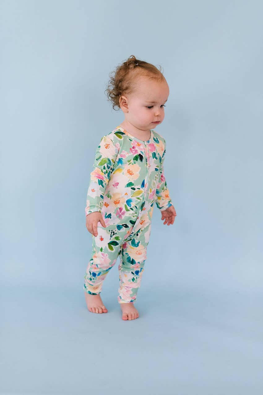 Baby Pajama in Watercolor Floral Ollie Jay
