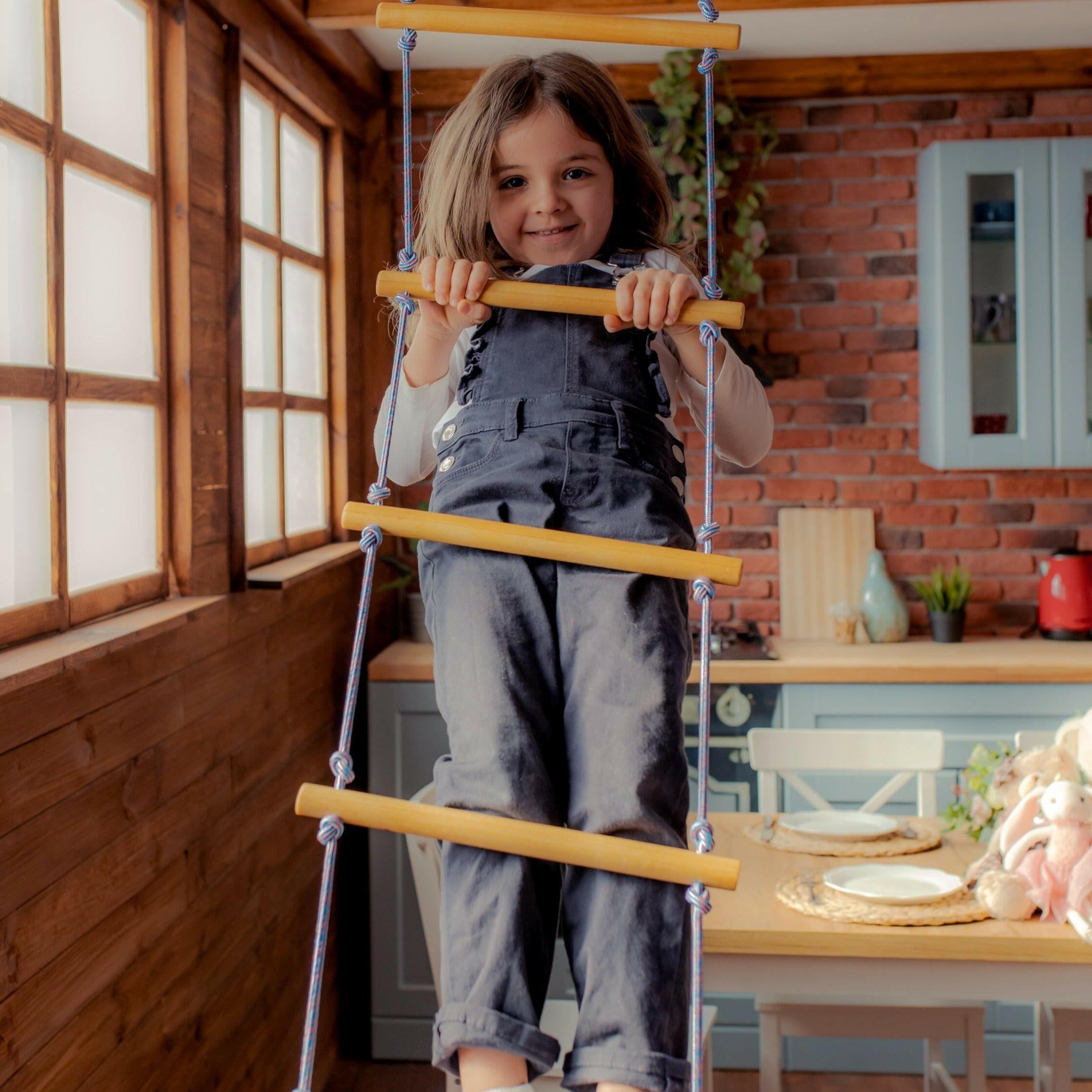 3in1 Swings Set: Rope ladder + Disc Swing + Trapeze bar with rings 3in1 Swing Set Goodevas