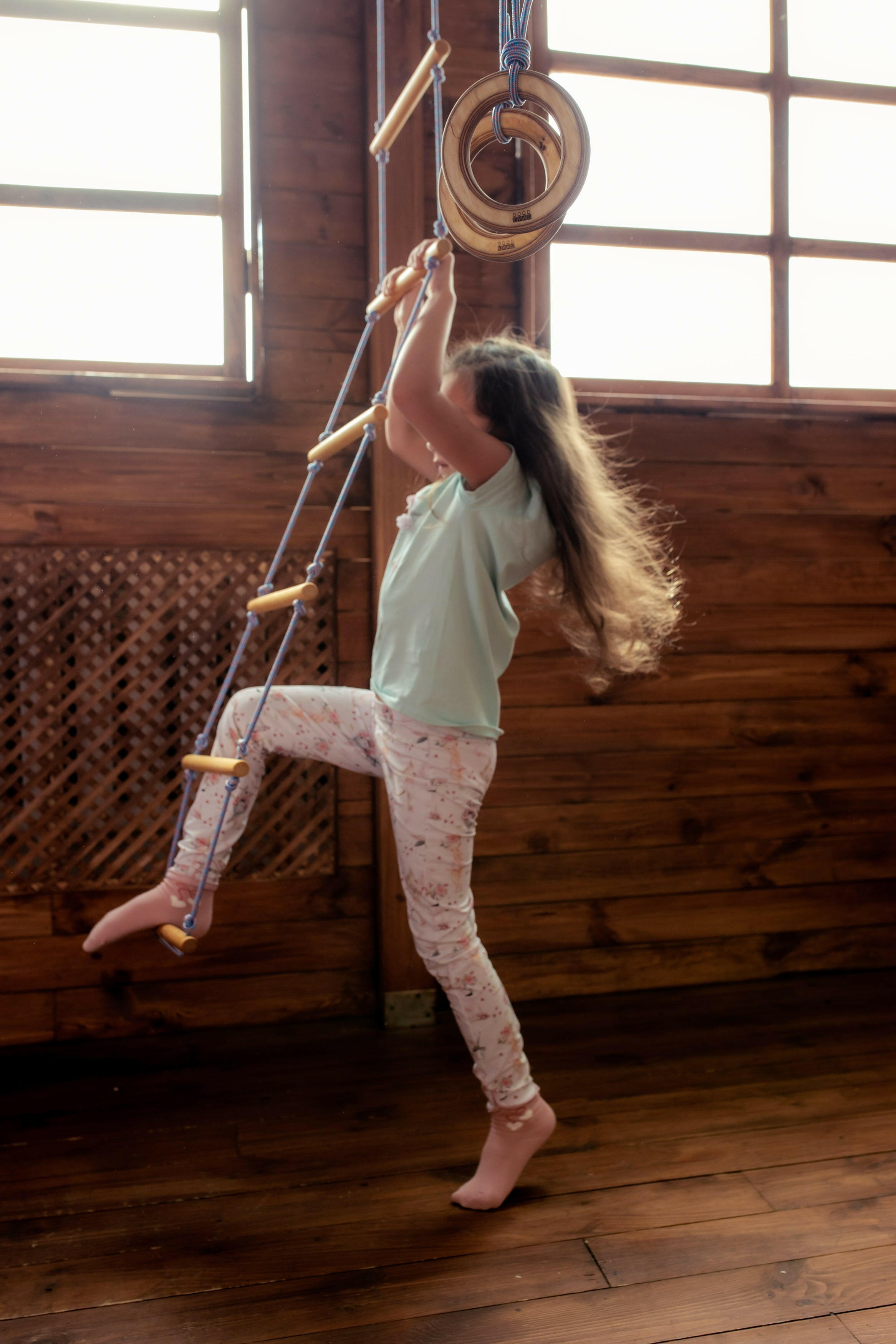 3in1 Swings Set: Rope Ladder + Gymnastic Rings + Disc Rope Swing 3in1 Swing Set Goodevas