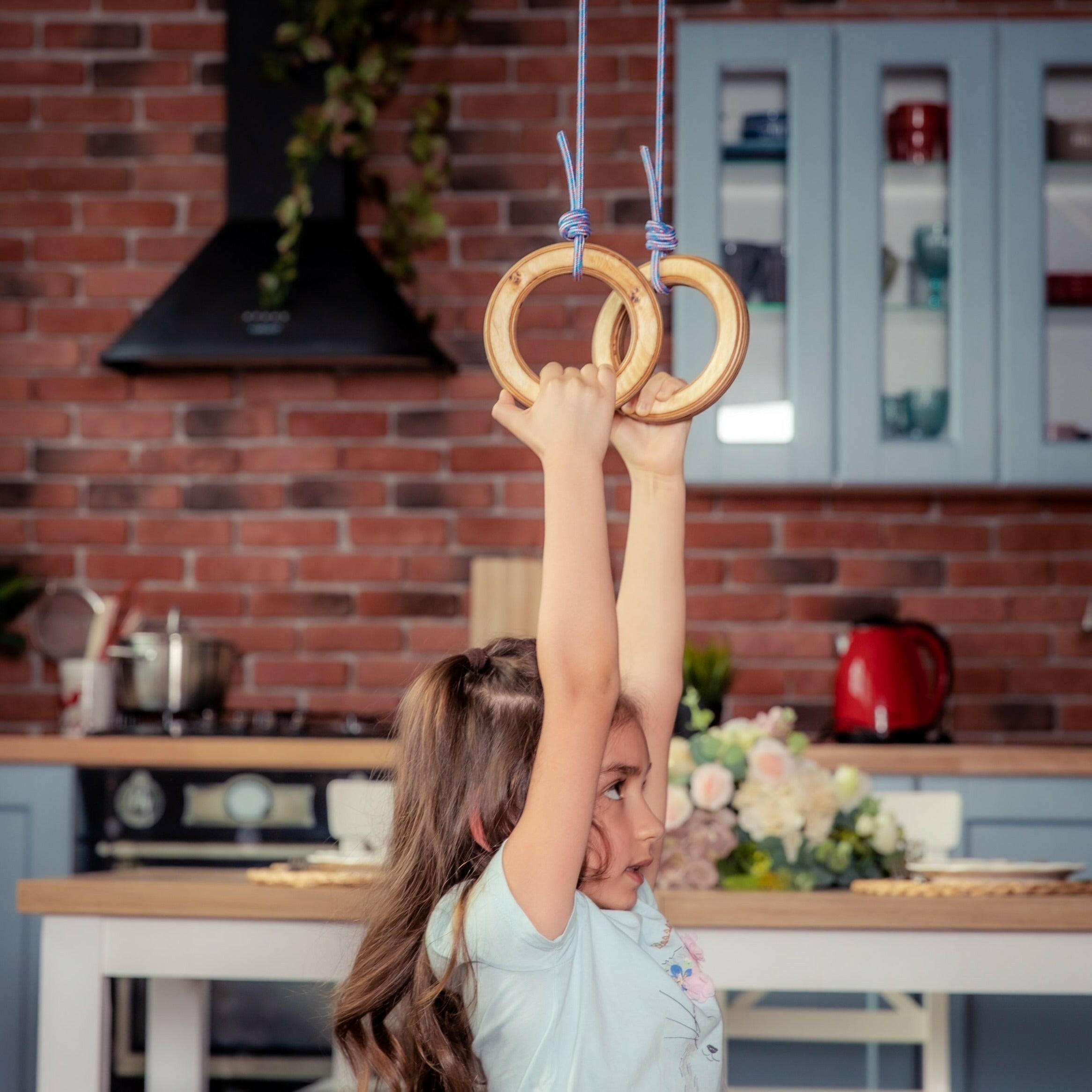 2in1 Swings Set: Round Disc Swing + Gymnastic Rings 2in1 Swing Set Goodevas