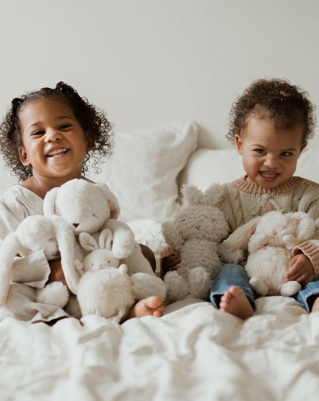 Tiny Nibble Cream Stuffies Bunnies by the Bay