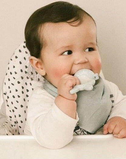 Linen Drool Bib Feeding Moss & Fawn
