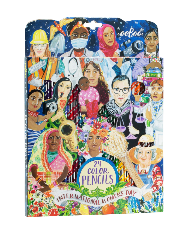 International Women's Day 24 Pack Colored Pencils Arts & Crafts eeboo