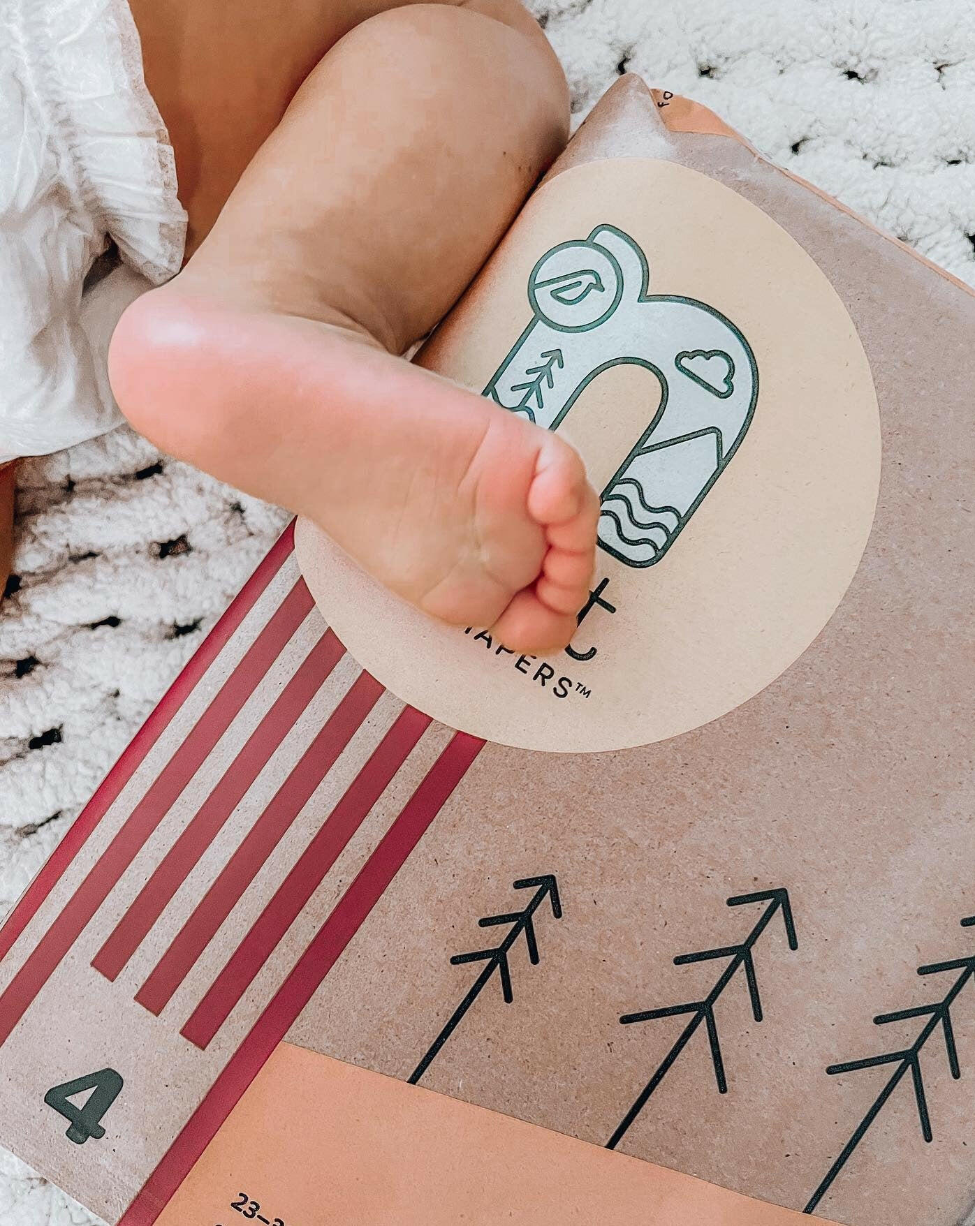 Sustainable Plant Based Baby Diapers -Size 4 Baby Essentials Nest Diapers