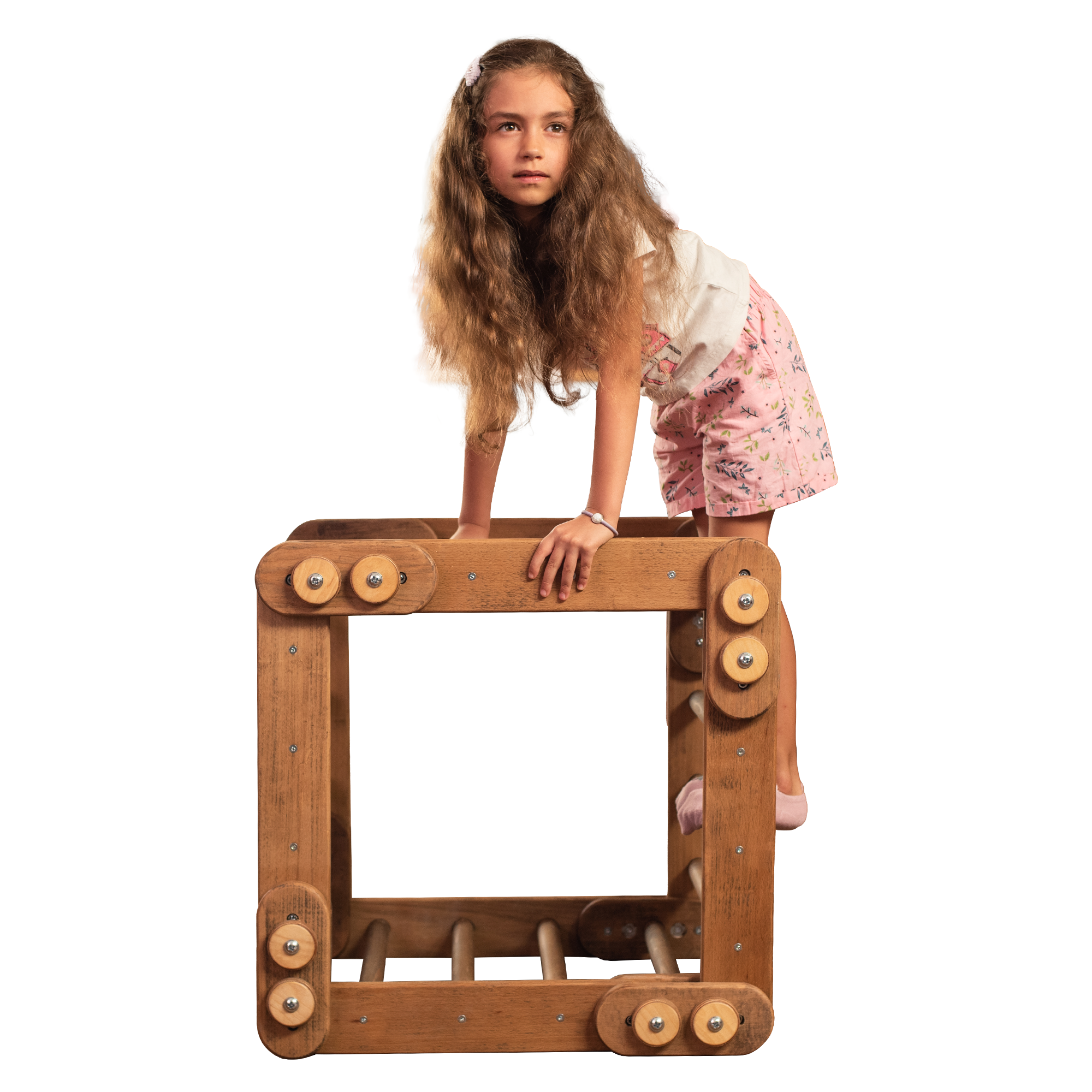 Snake Ladder – Montessori Climber for Kids 1-7 y.o. – Beige Single Ladders Goodevas Chocolate