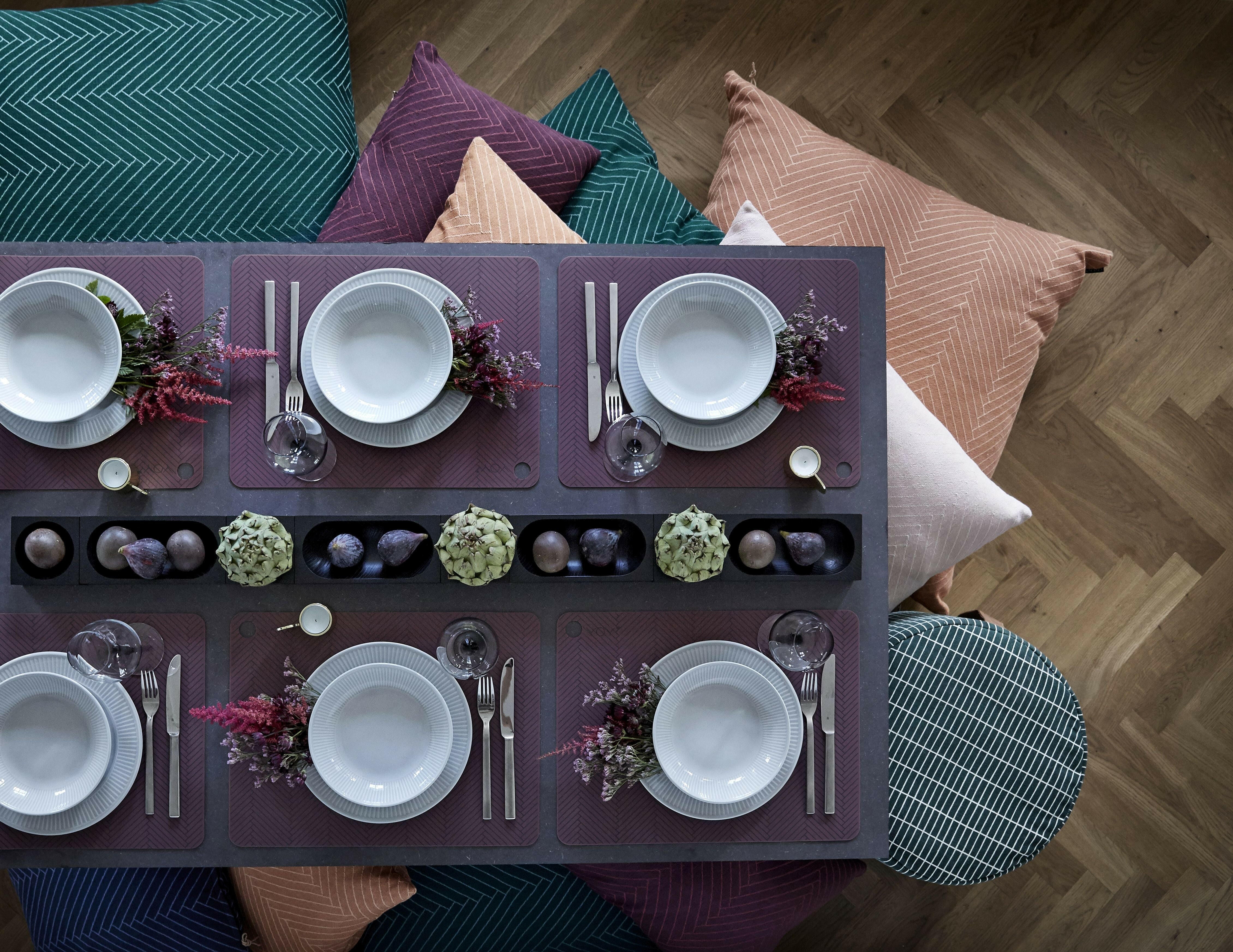 Fluffy Herringbone Floor Cushion - Caramel OYOY