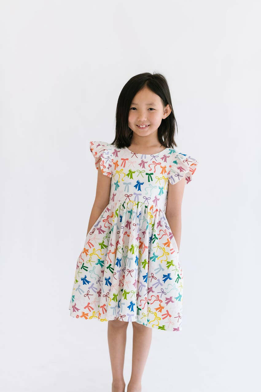 Olivia Dress in Rain-Bows Ollie Jay