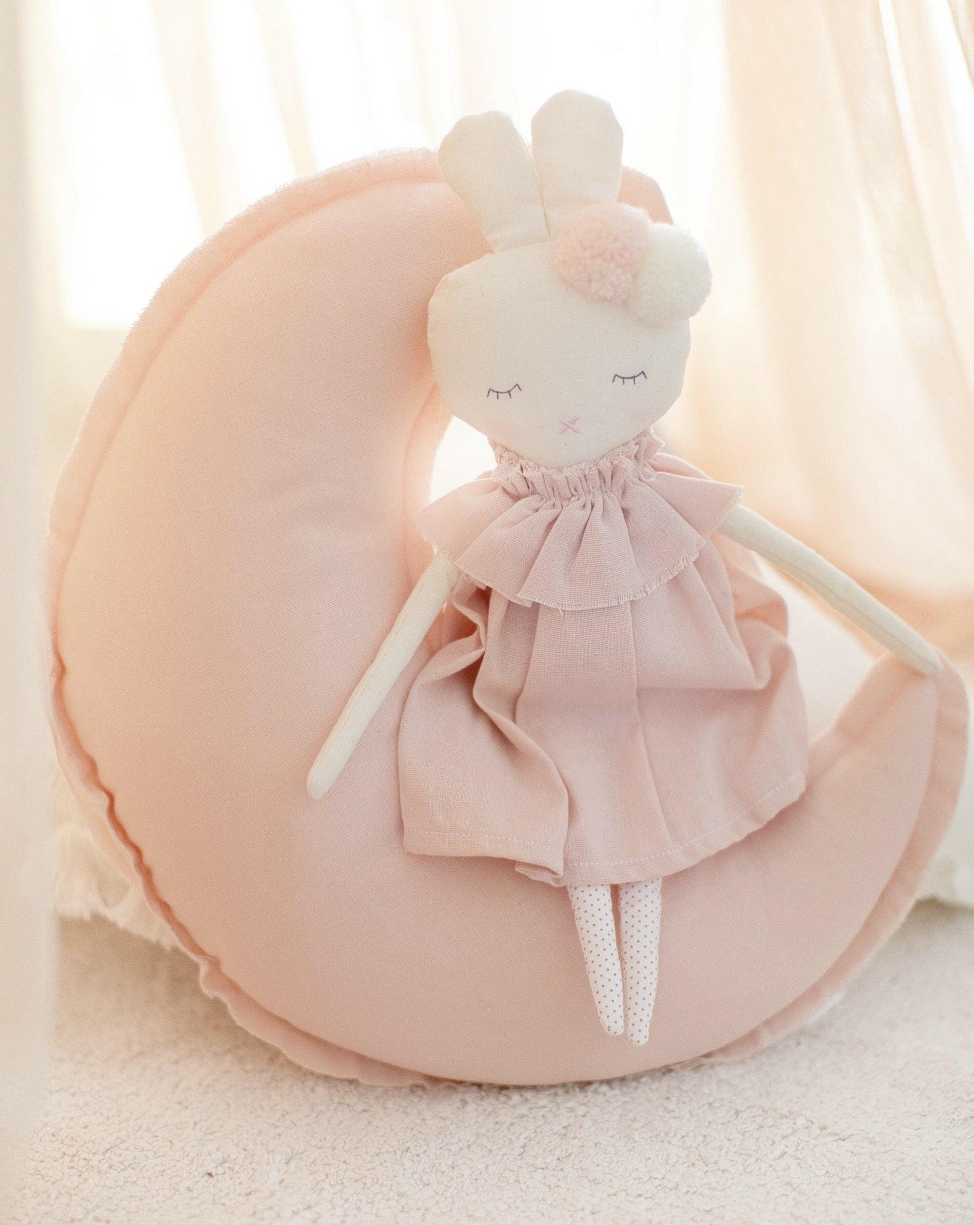 Isabelle Bunny - Pink Linen Kids Toys Alimrose