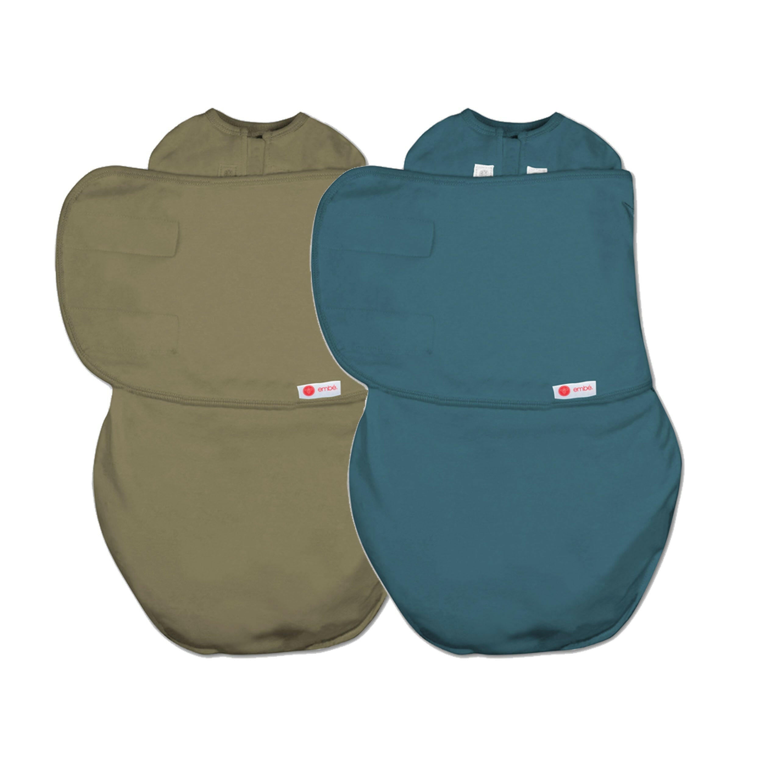 2-Pack Swaddle Wrap Bundle 100% Cotton Jersey embé® Spruce - Moss