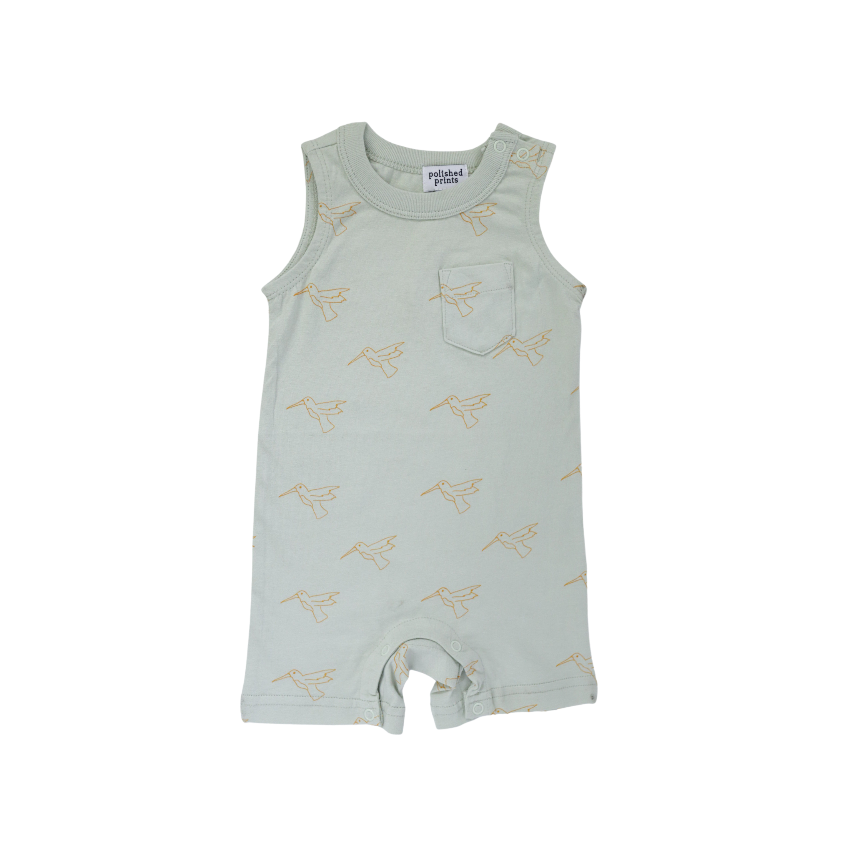 Hummingbird Pocket Playsuit Polished Prints