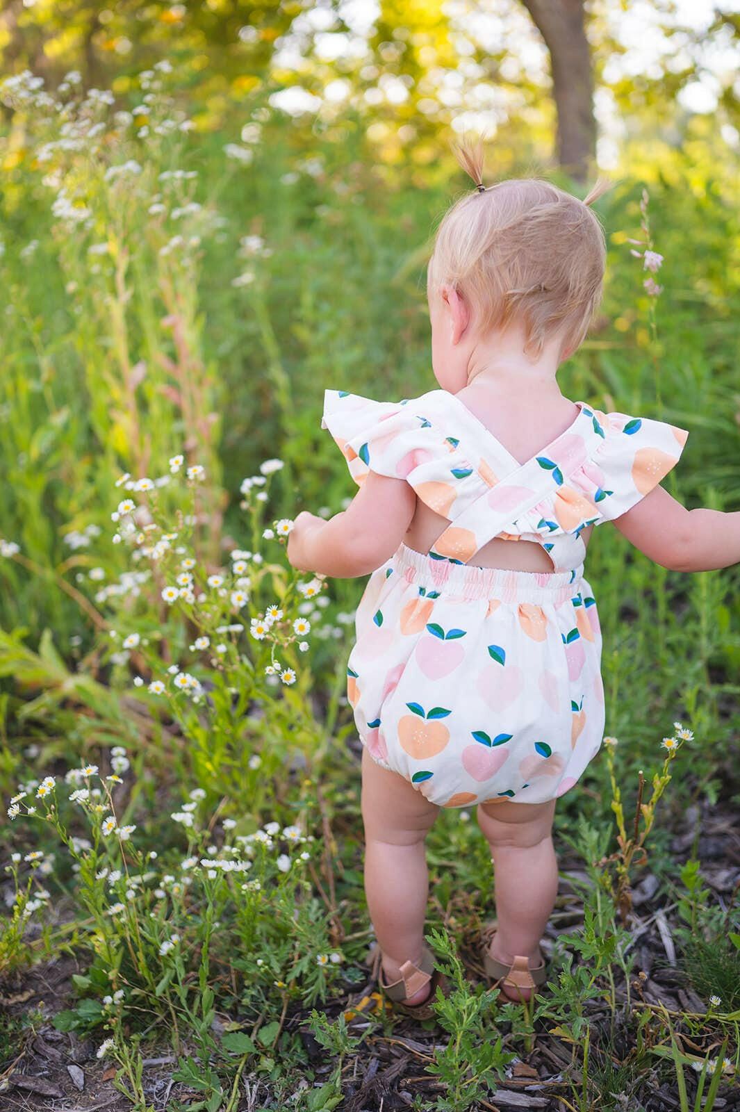 Emmy Romper in Sweet Peach romper Ollie Jay