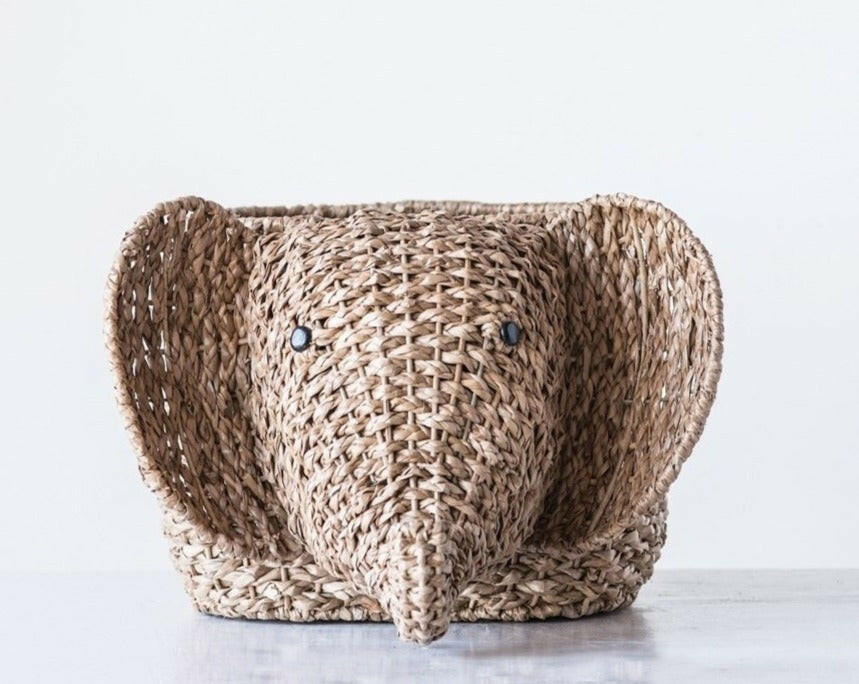 Preorder- Bankuan Elephant Shaped Basket Nursery Decor Bloomingville Mini