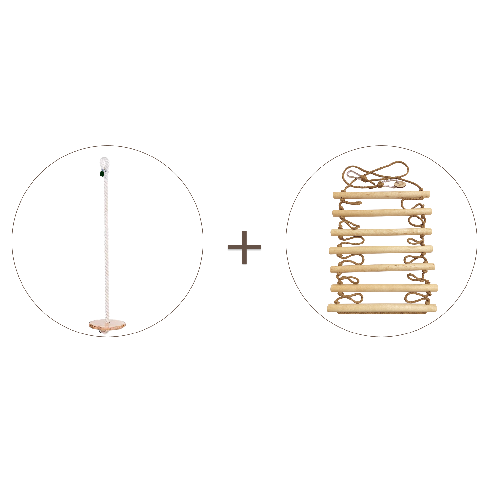 2in1 Swings Set: Disk rope swing + Rope ladder 2in1 Swing Set Goodevas