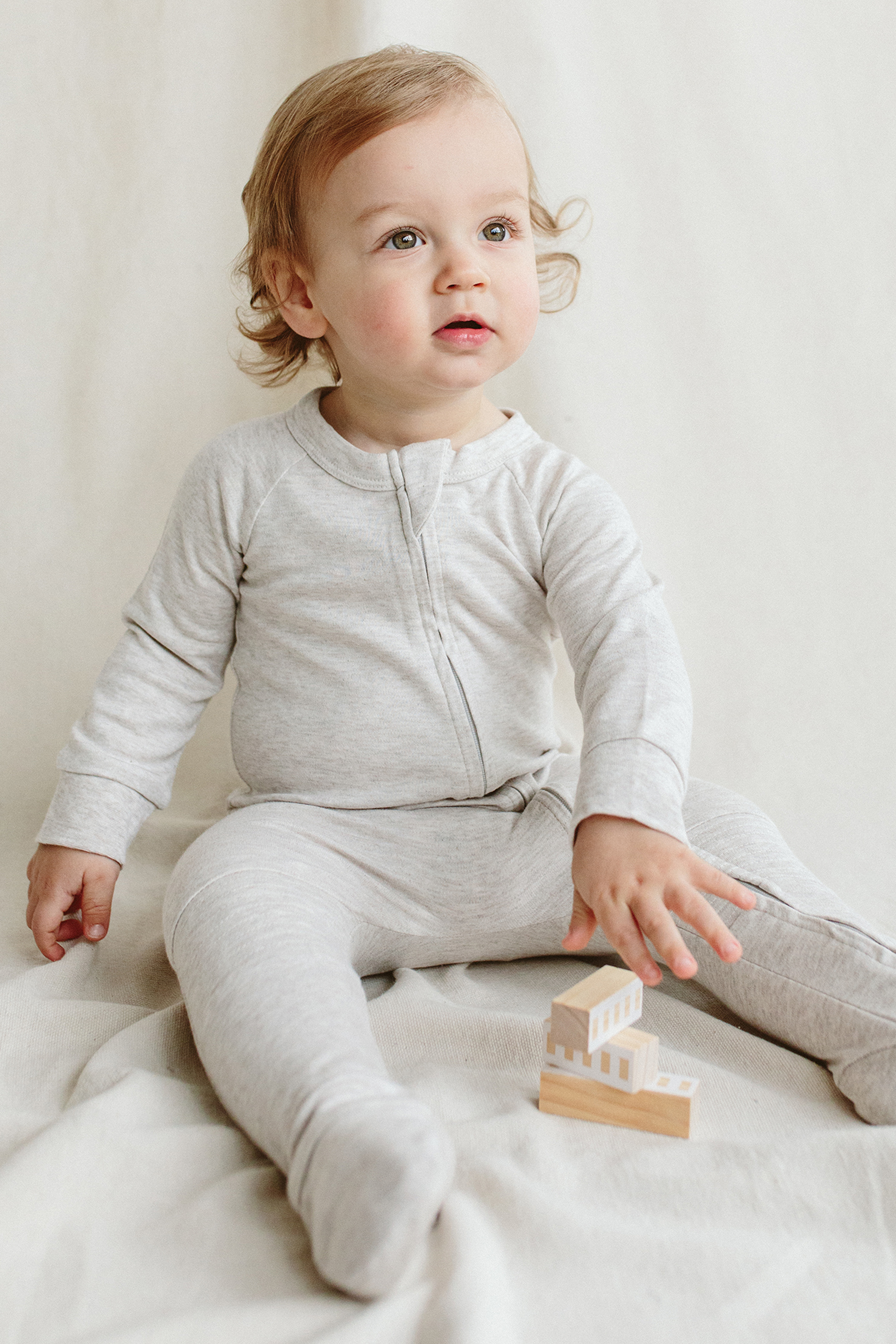 ZIPPER JUMPSUIT | STORM GRAY Zipper Jumpsuits goumikids 6-12M
