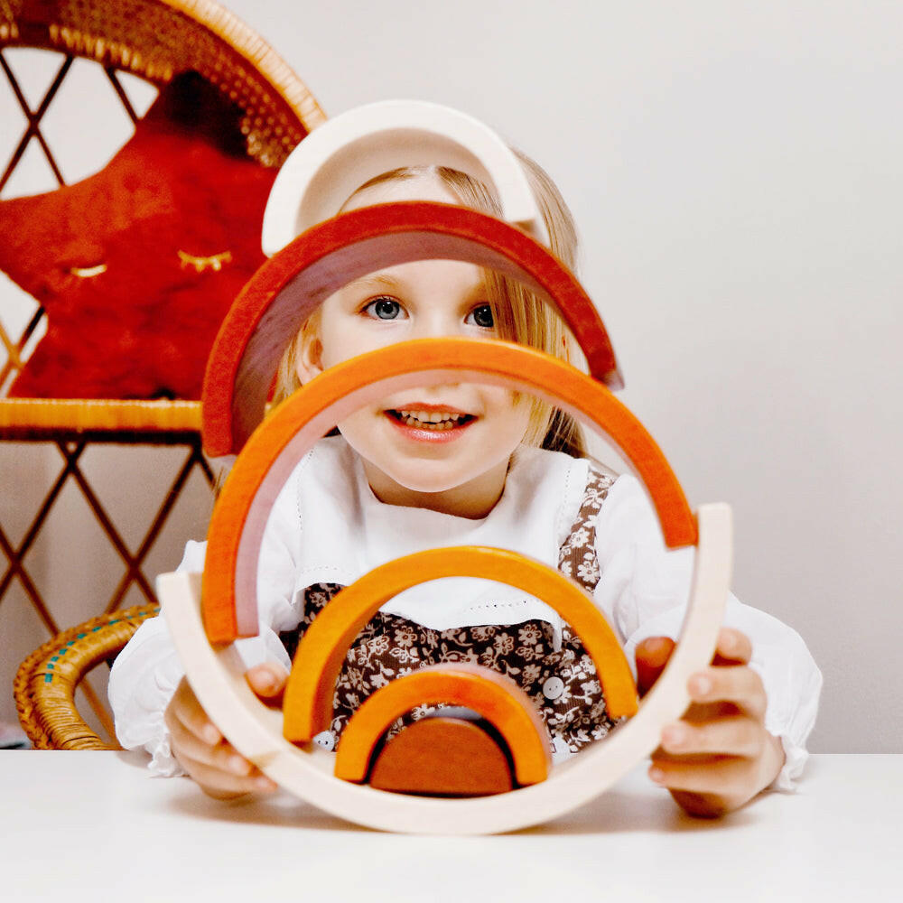 Natural Stacking Rainbow by Bigjigs Toys US  Bigjigs Toys US