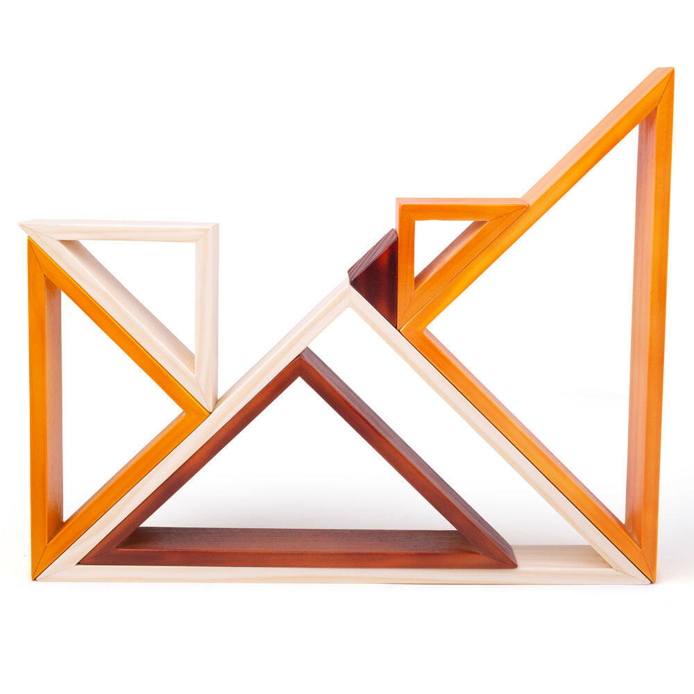 Natural Wooden Stacking Triangles by Bigjigs Toys US  Bigjigs Toys US