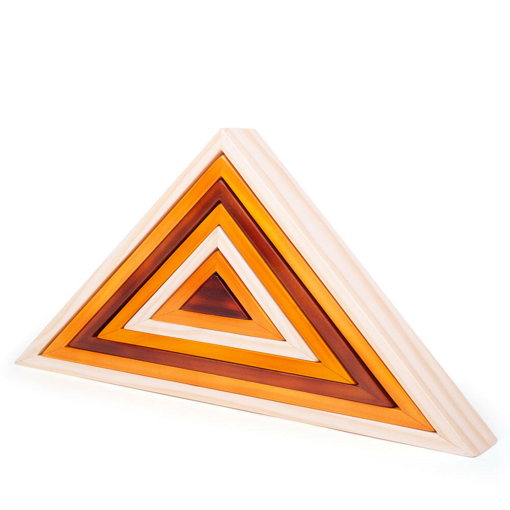 Natural Wooden Stacking Triangles by Bigjigs Toys US  Bigjigs Toys US
