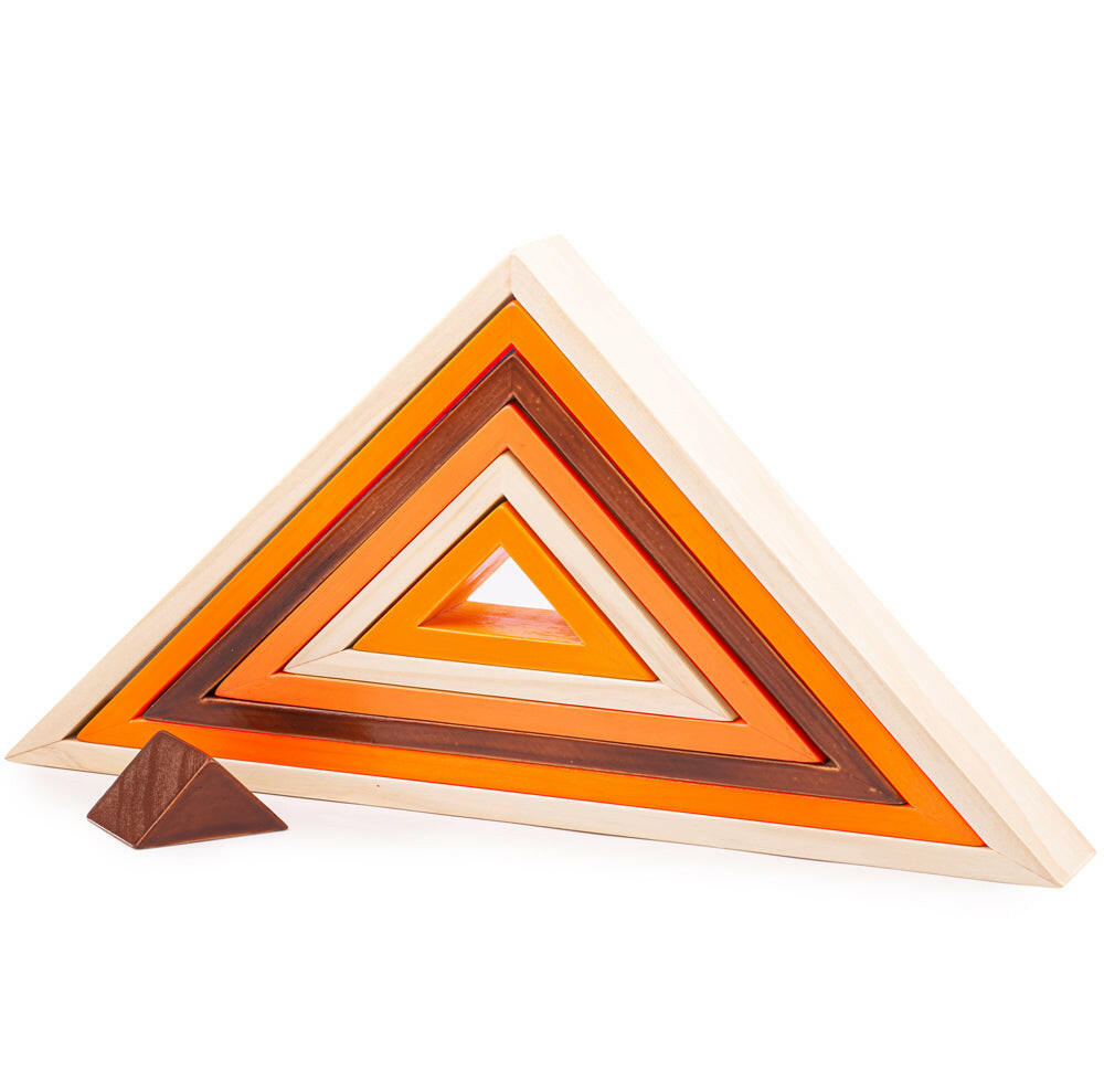 Natural Wooden Stacking Triangles by Bigjigs Toys US  Bigjigs Toys US
