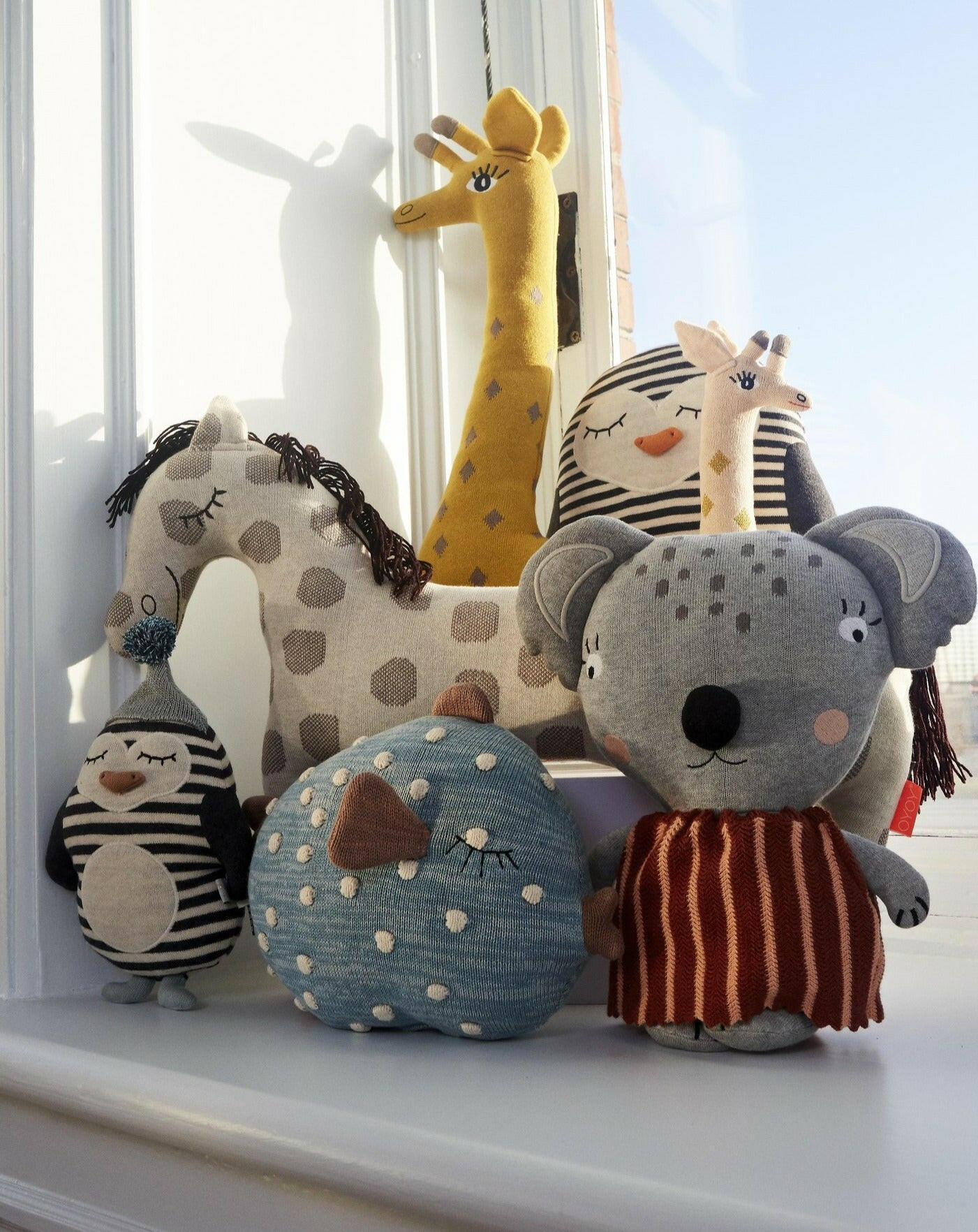 Horse Pippa Cushion - Beige / Brown Stuffies OYOY