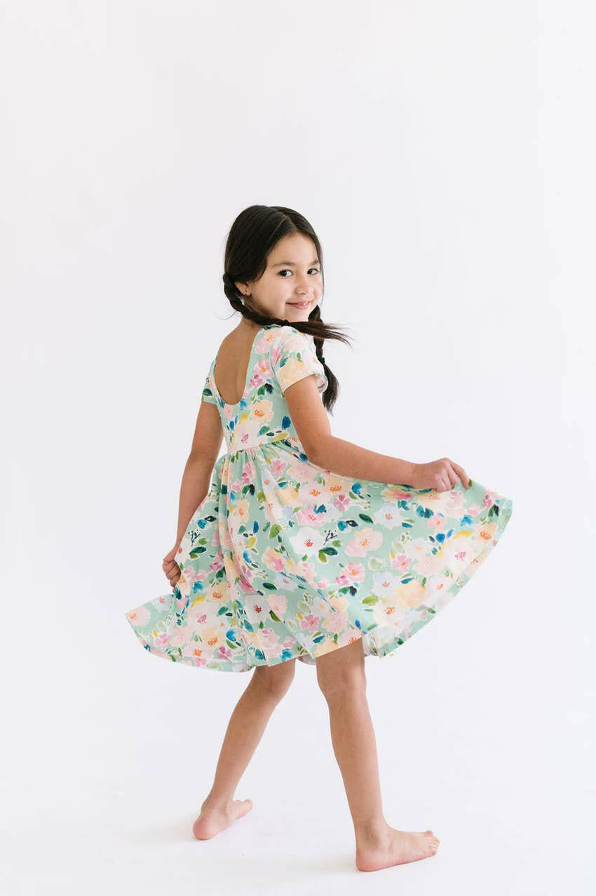 Classic Twirl in Watercolor Floral Ollie Jay