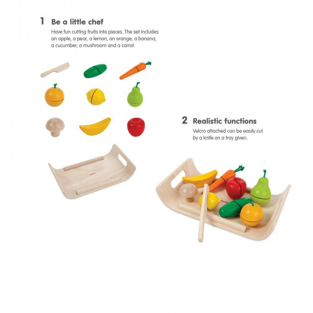 Assorted Fruit & Vegetable Set Kids Toys PlanToys