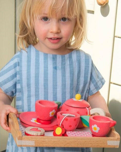 Tea Tray Set Wooden Toys Tender Leaf