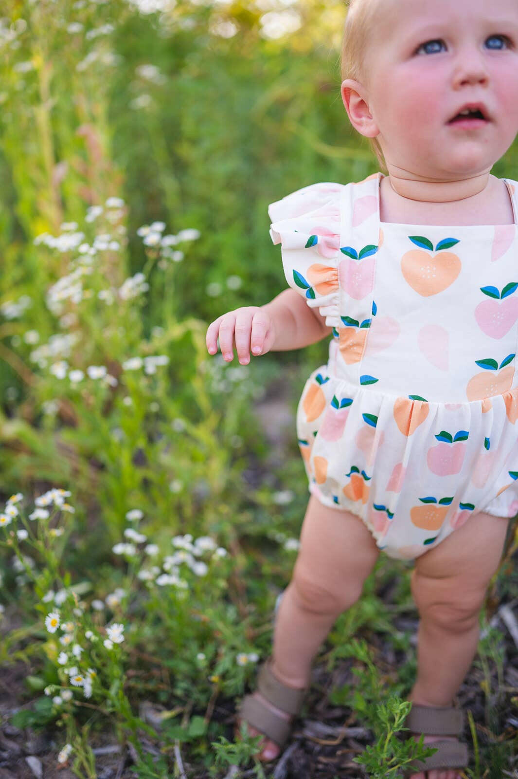 Emmy Romper in Sweet Peach romper Ollie Jay