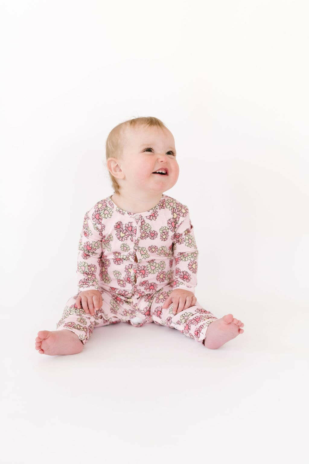 Baby Pajama in Wild Daisy Heart Ollie Jay