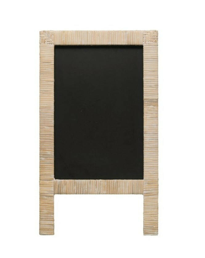 Rattan & Wooden Chalkboard Easel Kids Toys Bloomingville Mini