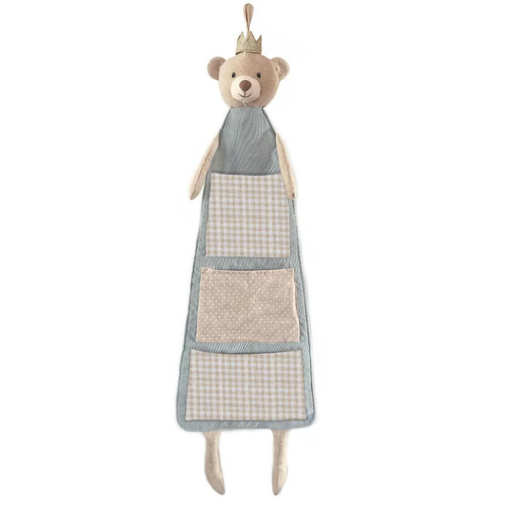 Bear Prince Fabric Hanging Organizer Organizer MON AMI