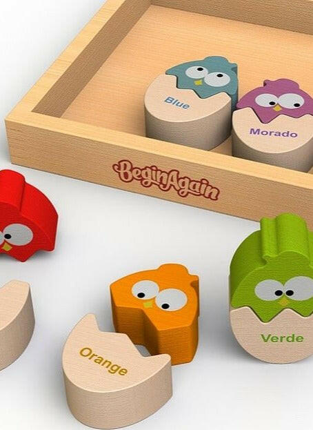 Color N Eggs Bilingual Puzzle Wooden Toys BeginAgain