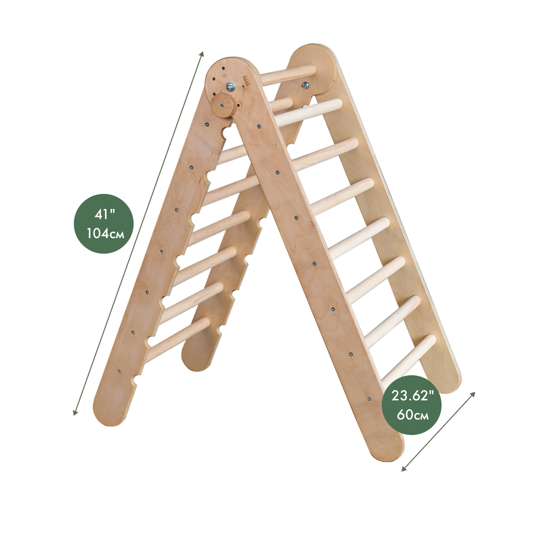 Montessori Triangle Ladder - Handmade Climber for Kids 1-7 y.o. – Beige Single Ladders Goodevas