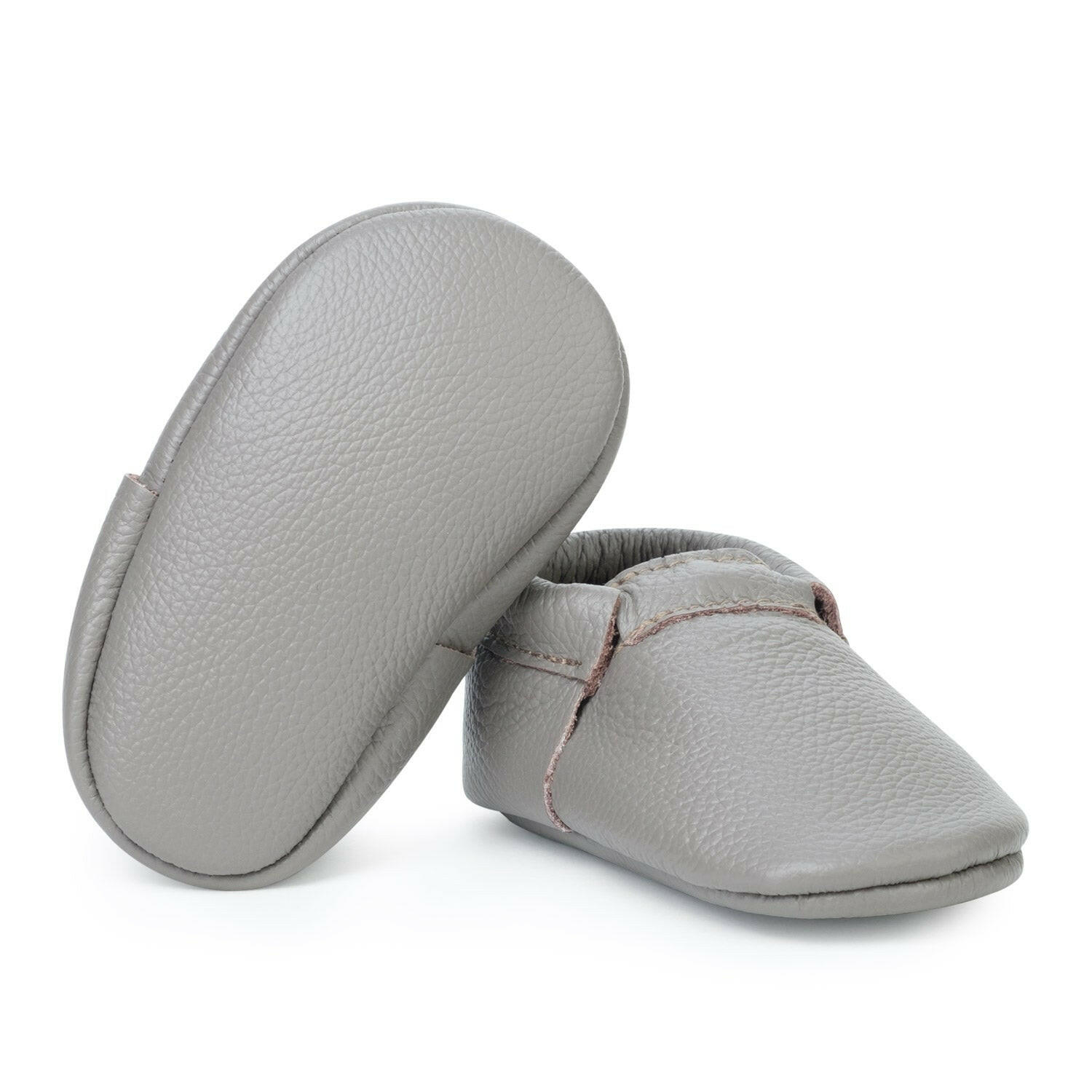 Slate Fringeless Moccasins Fringeless Moccasins BirdRock Baby