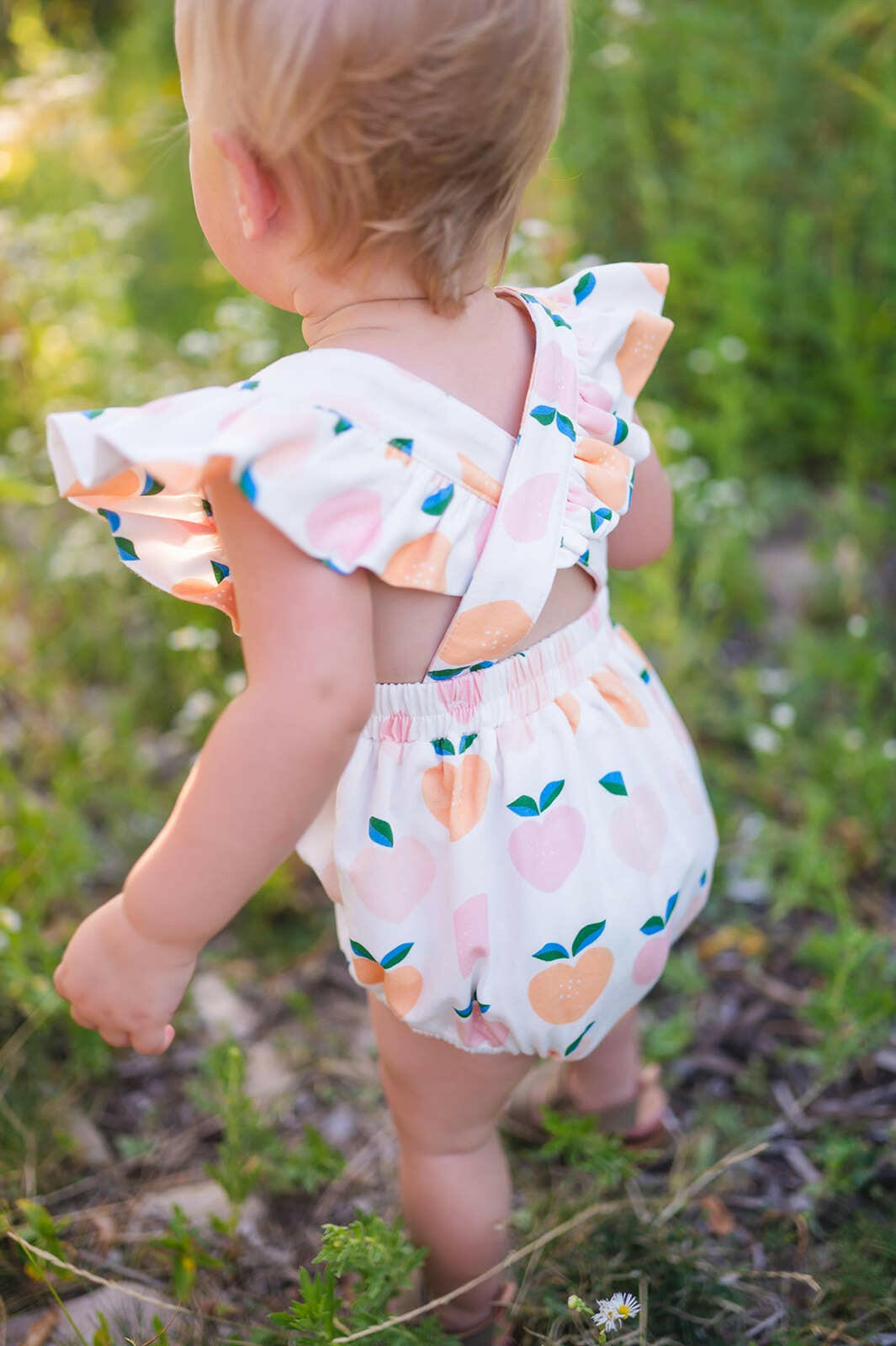 Emmy Romper in Sweet Peach romper Ollie Jay