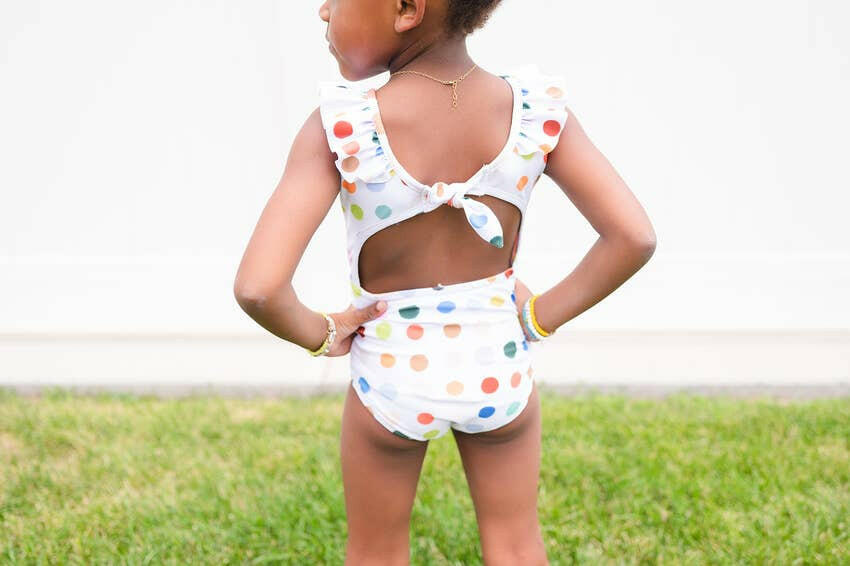 Lorelai Swim in Bold Dots Ollie Jay